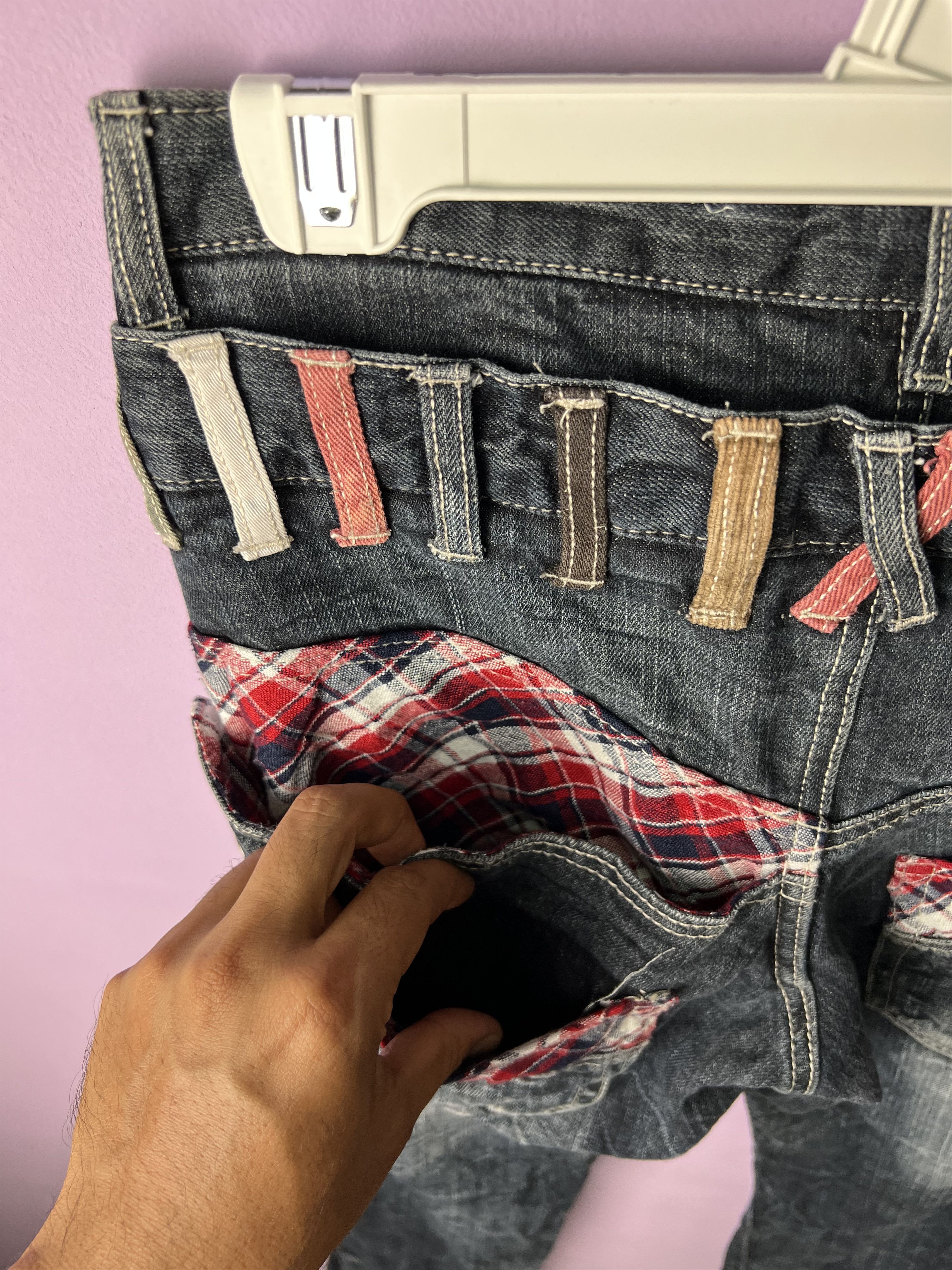 If Six Was Nine 🔥Roddle Double Waist Bondage Distressed Denim Size US 31 - 16 Thumbnail