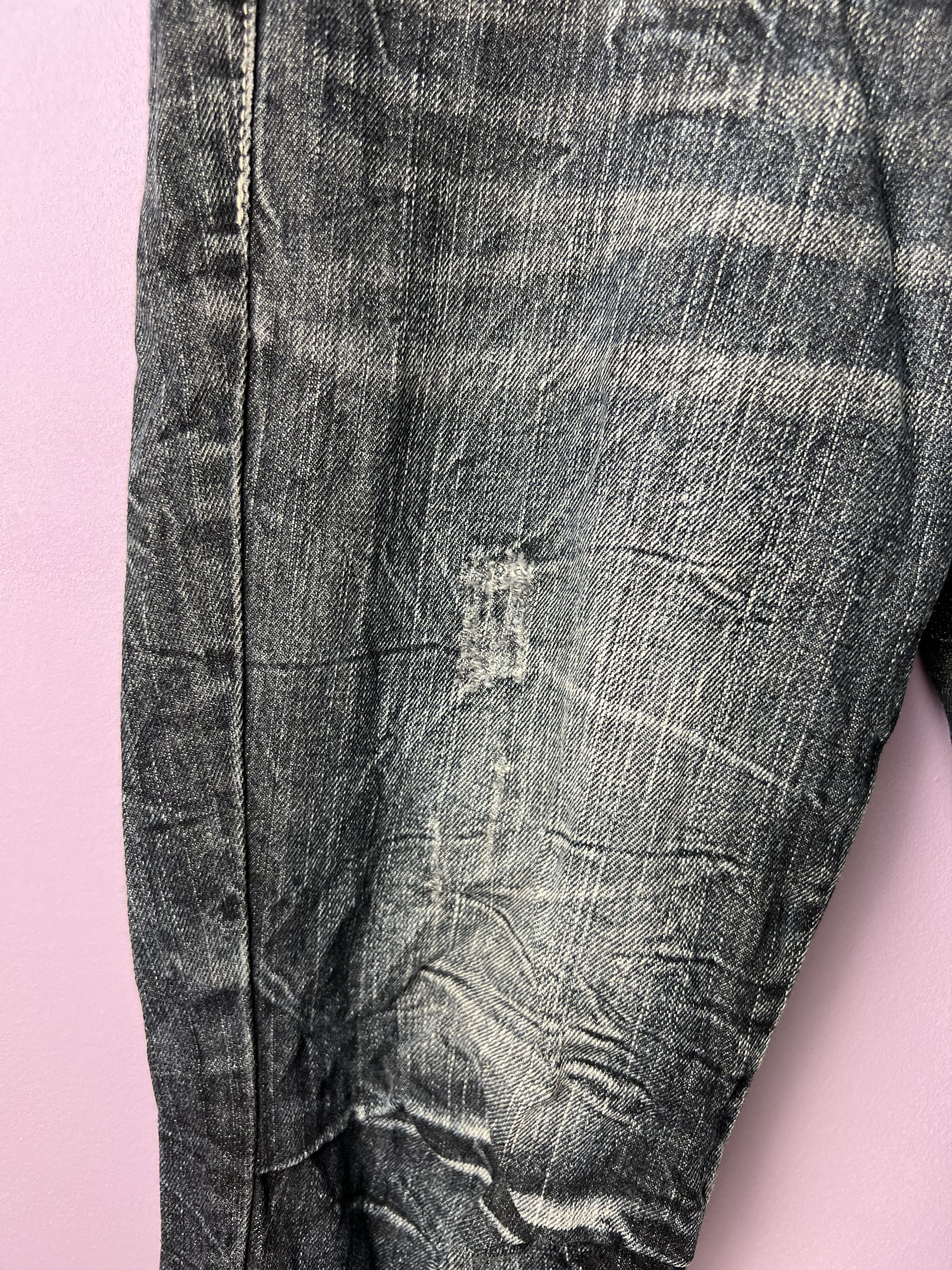 If Six Was Nine 🔥Roddle Double Waist Bondage Distressed Denim Size US 31 - 12 Thumbnail