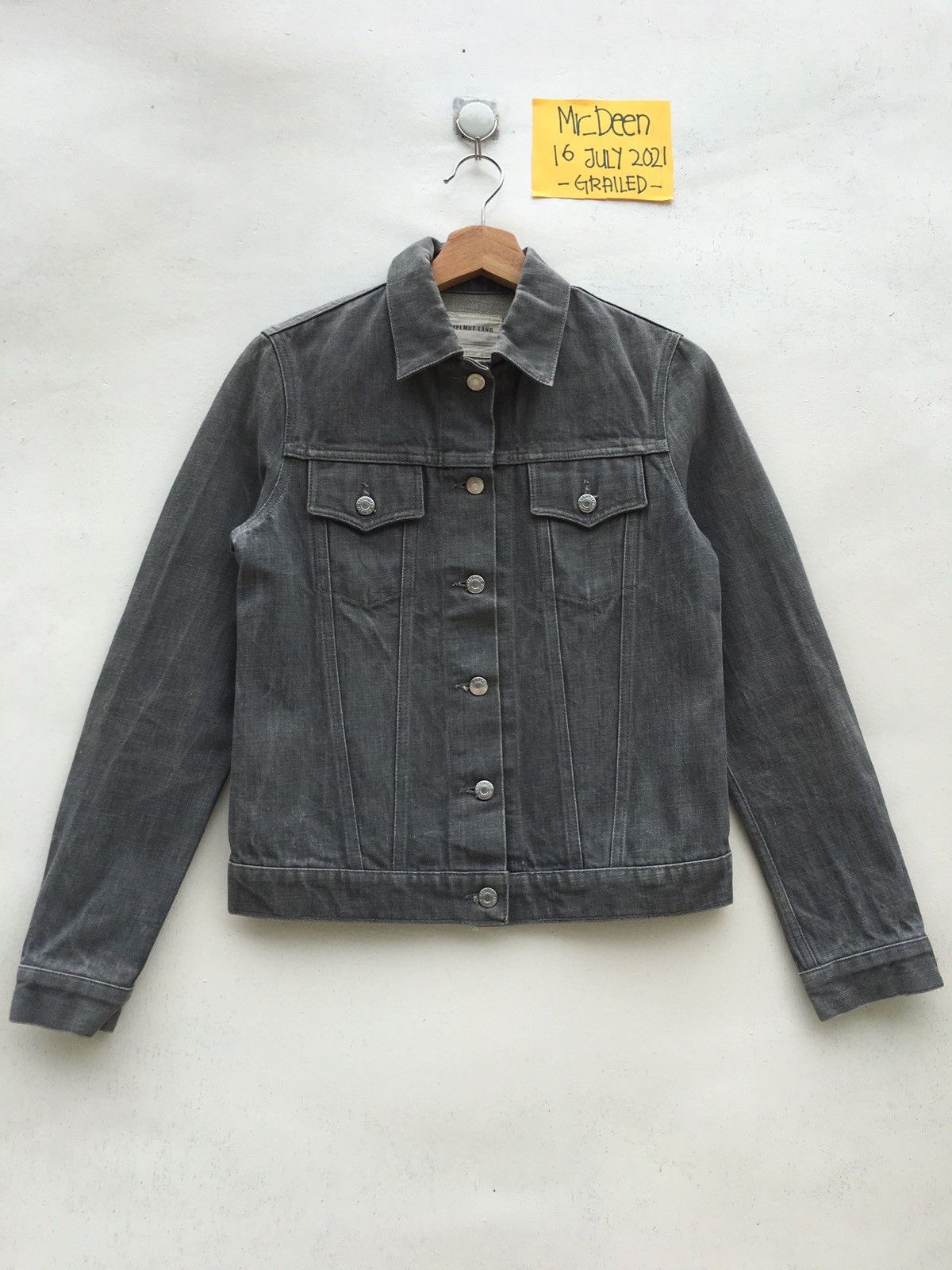 Helmut Lang Helmut Lang Raw Denim Jacket Jean Trucker Double Pockets Size US S / EU 44-46 / 1 - 1 Thumbnail