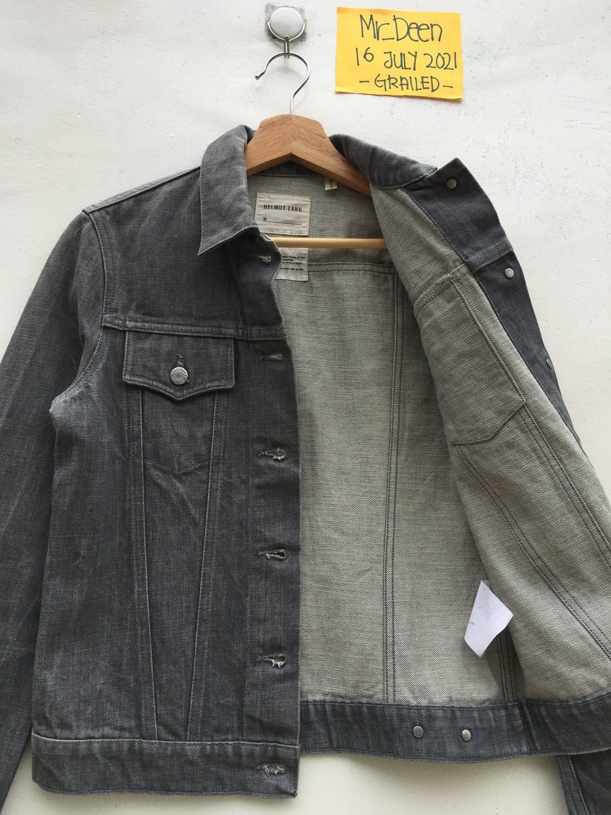 Helmut Lang Helmut Lang Raw Denim Jacket Jean Trucker Double Pockets Size US S / EU 44-46 / 1 - 10 Thumbnail