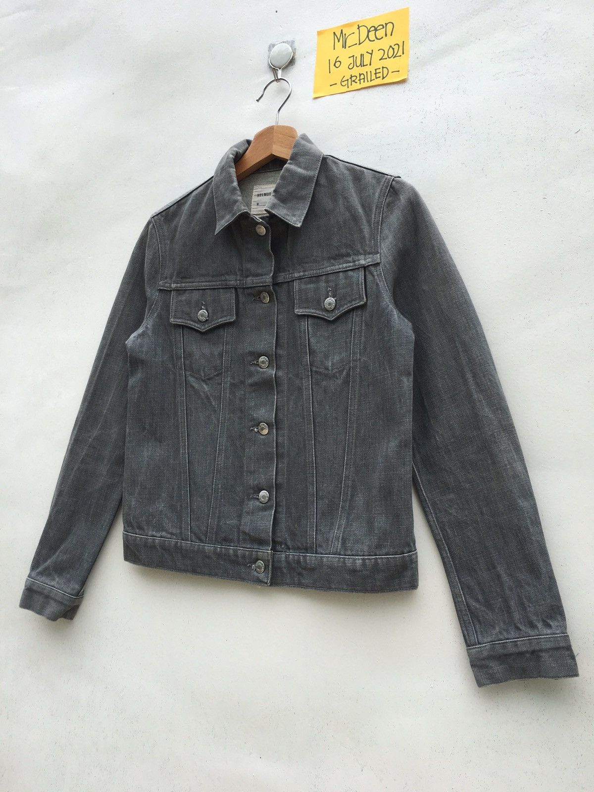 Helmut Lang Helmut Lang Raw Denim Jacket Jean Trucker Double Pockets Size US S / EU 44-46 / 1 - 3 Thumbnail
