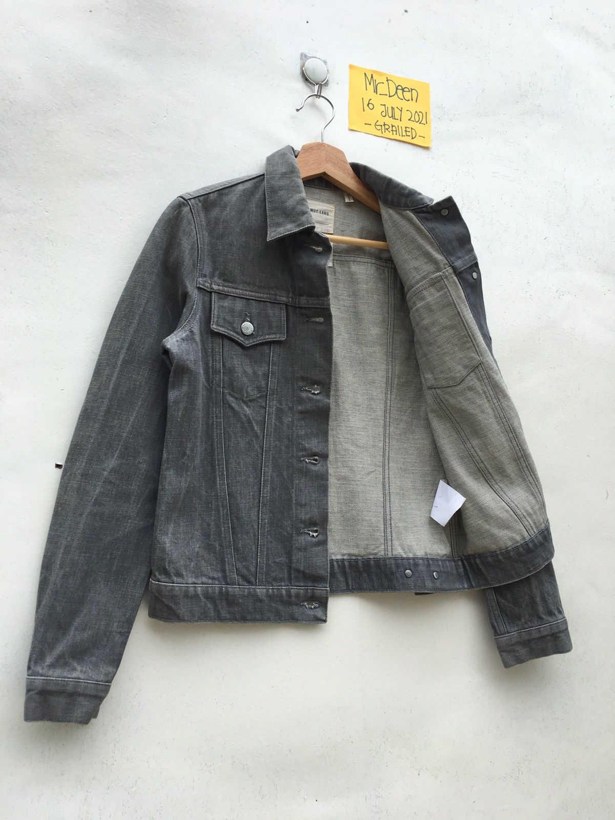 Helmut Lang Helmut Lang Raw Denim Jacket Jean Trucker Double Pockets Size US S / EU 44-46 / 1 - 8 Thumbnail