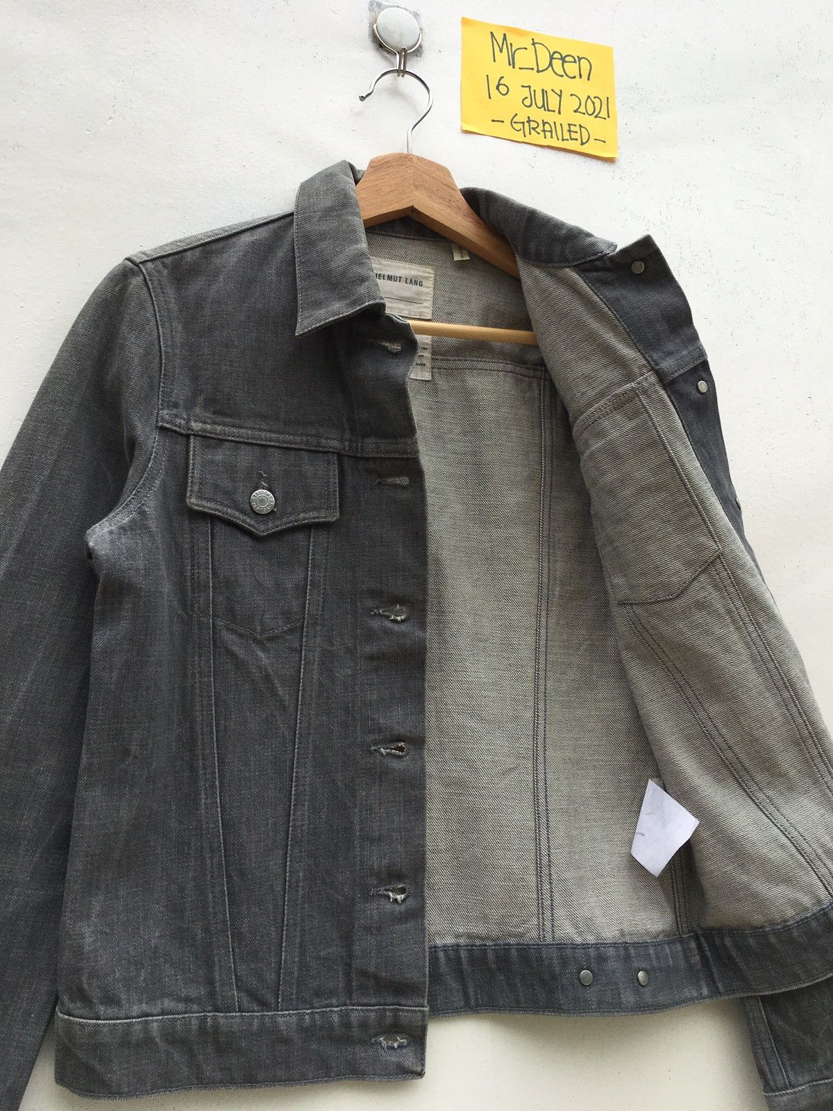 Helmut Lang Helmut Lang Raw Denim Jacket Jean Trucker Double Pockets Size US S / EU 44-46 / 1 - 9 Thumbnail