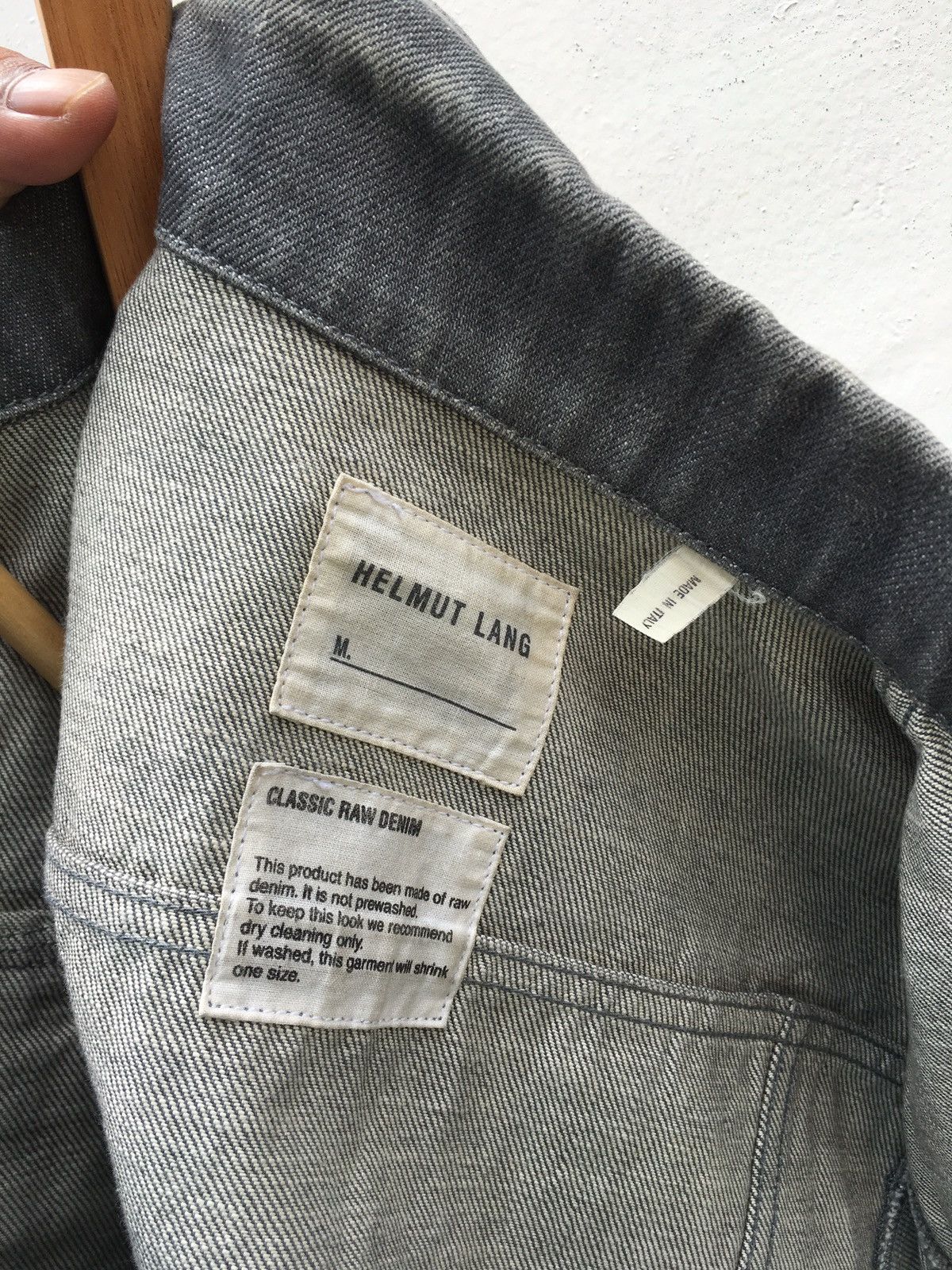 Helmut Lang Helmut Lang Raw Denim Jacket Jean Trucker Double Pockets Size US S / EU 44-46 / 1 - 13 Thumbnail