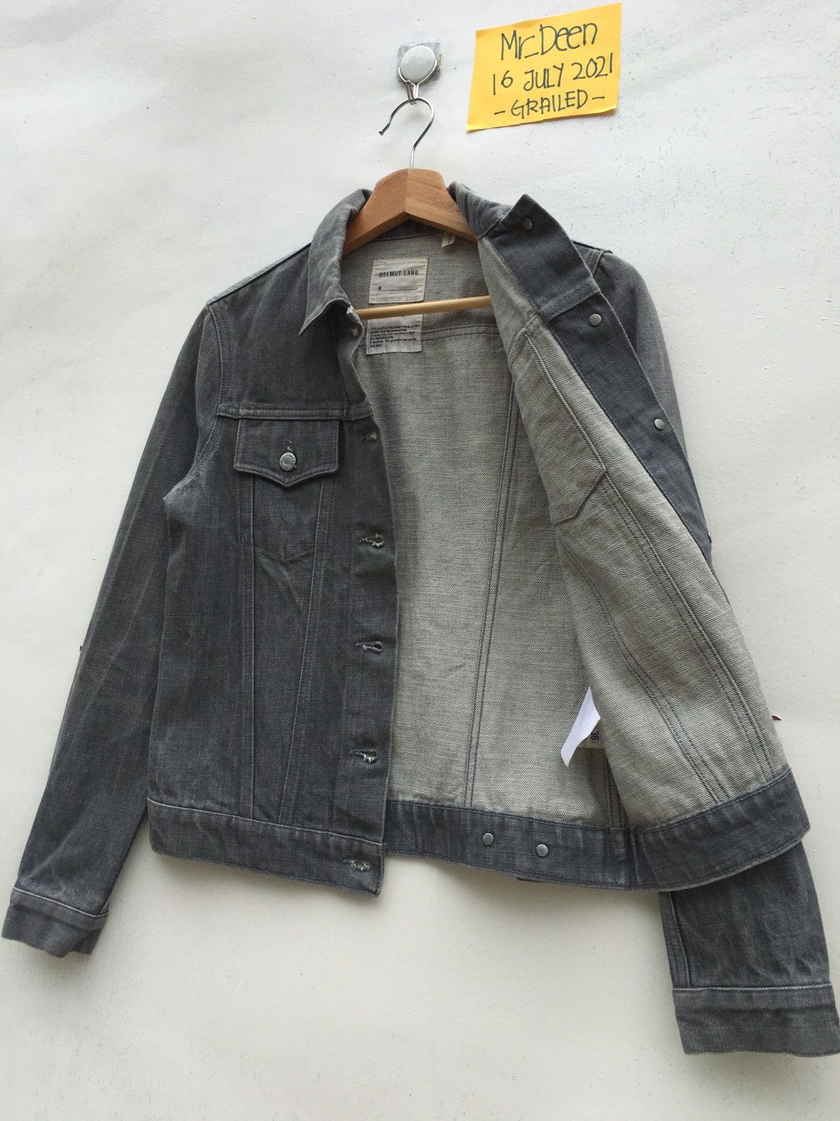 Helmut Lang Helmut Lang Raw Denim Jacket Jean Trucker Double Pockets Size US S / EU 44-46 / 1 - 11 Thumbnail