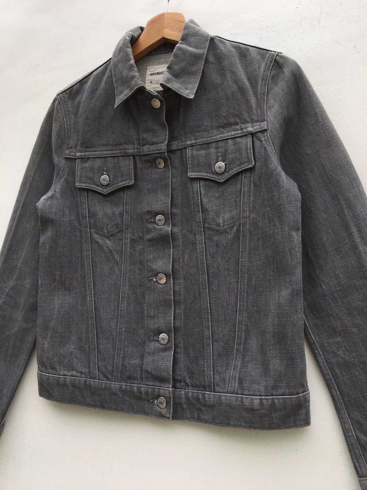 Helmut Lang Helmut Lang Raw Denim Jacket Jean Trucker Double Pockets Size US S / EU 44-46 / 1 - 6 Thumbnail