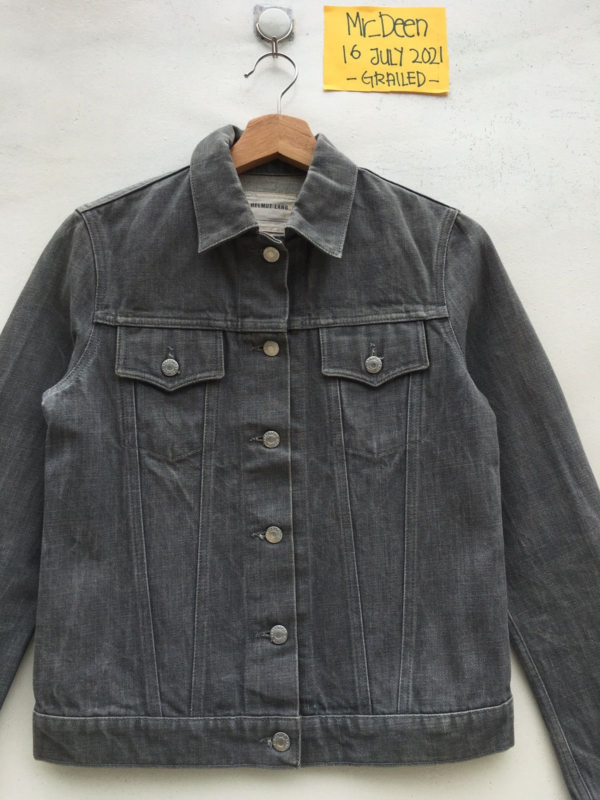 Helmut Lang Helmut Lang Raw Denim Jacket Jean Trucker Double Pockets Size US S / EU 44-46 / 1 - 4 Thumbnail