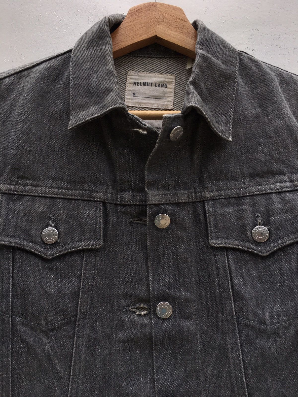 Helmut Lang Helmut Lang Raw Denim Jacket Jean Trucker Double Pockets Size US S / EU 44-46 / 1 - 17 Thumbnail