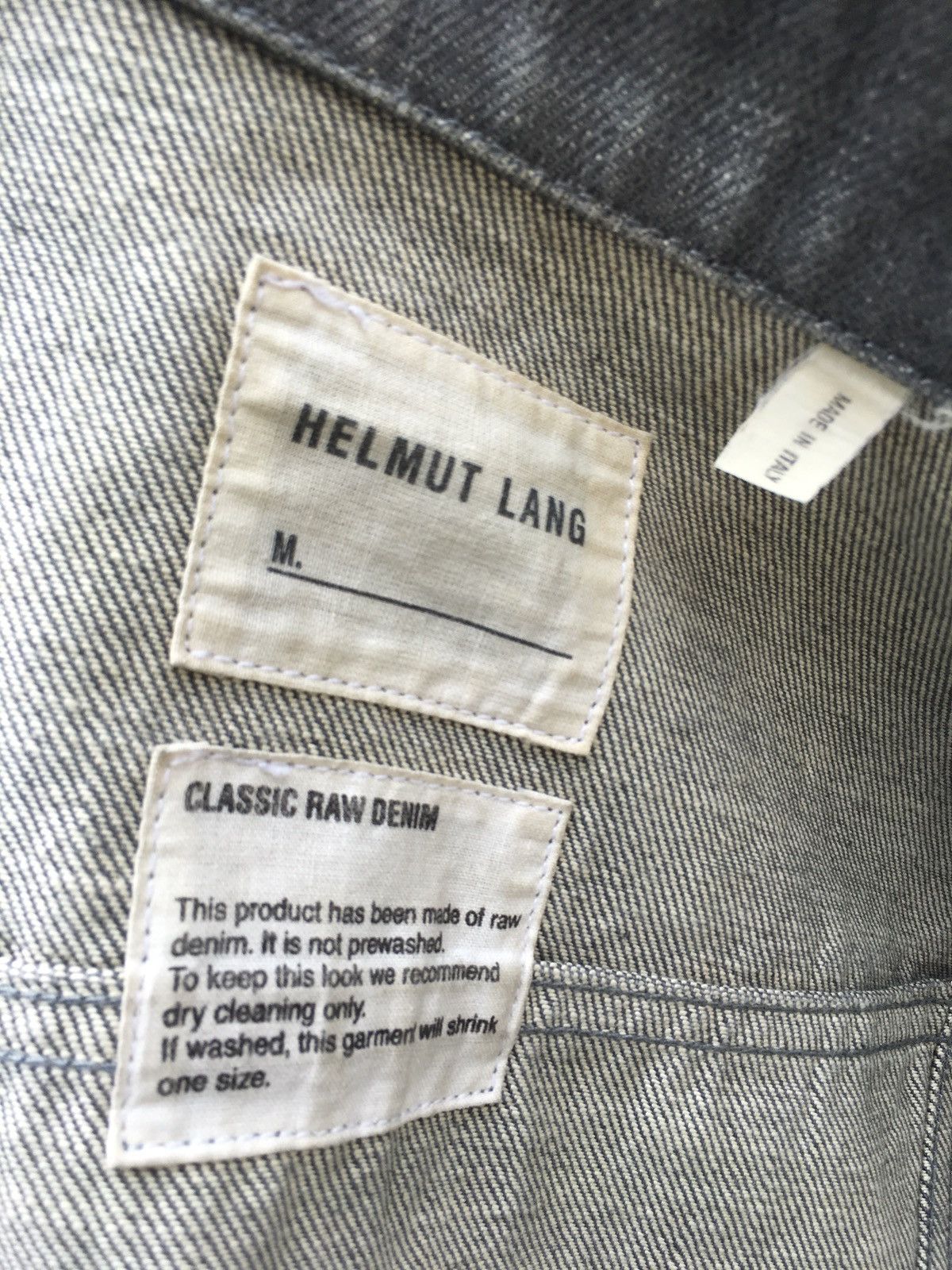Helmut Lang Helmut Lang Raw Denim Jacket Jean Trucker Double Pockets Size US S / EU 44-46 / 1 - 14 Thumbnail