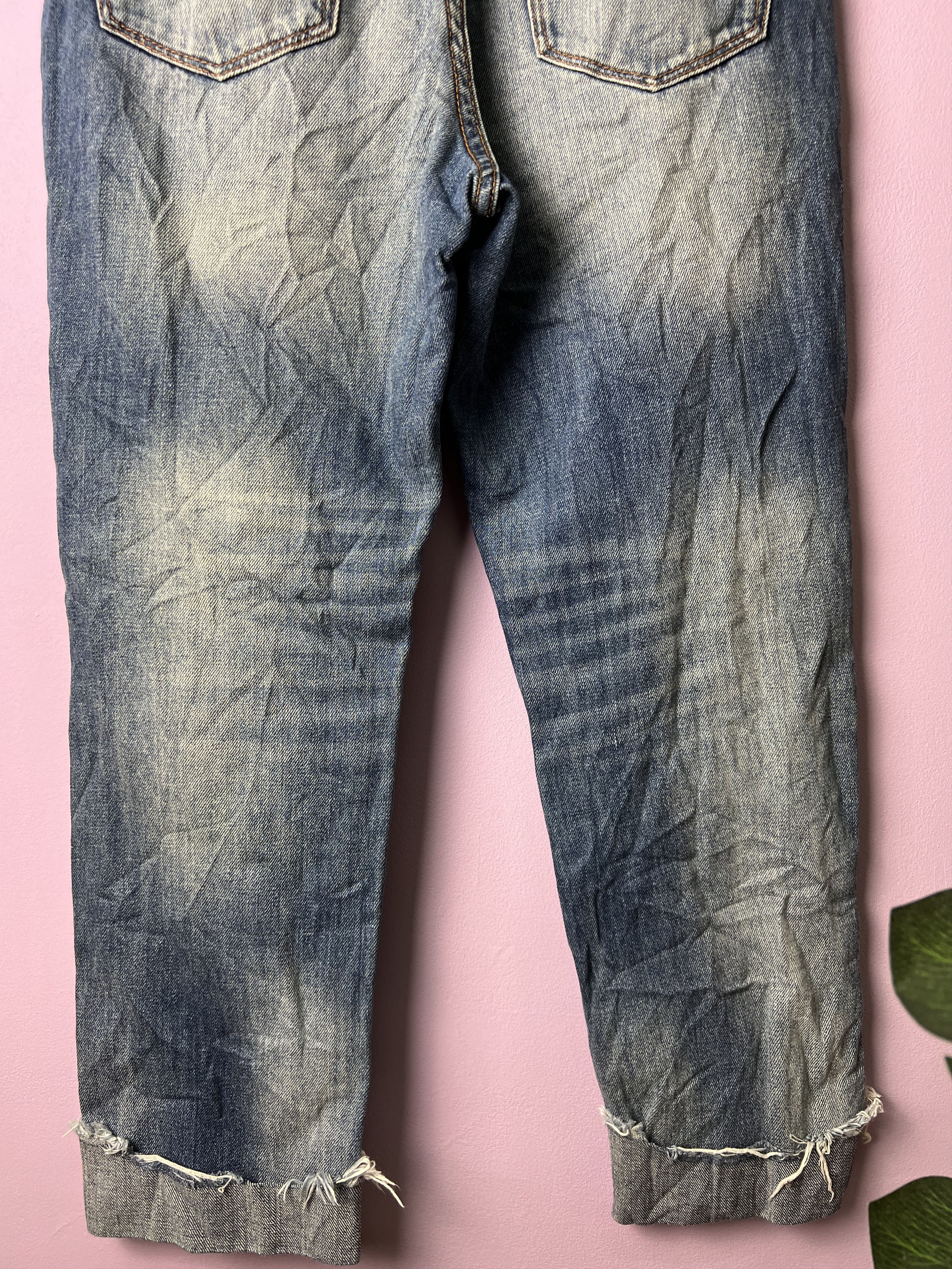 Japanese Brand 🔥Cropped Back Number Distressed Denim Size US 28 / EU 44 - 11 Thumbnail