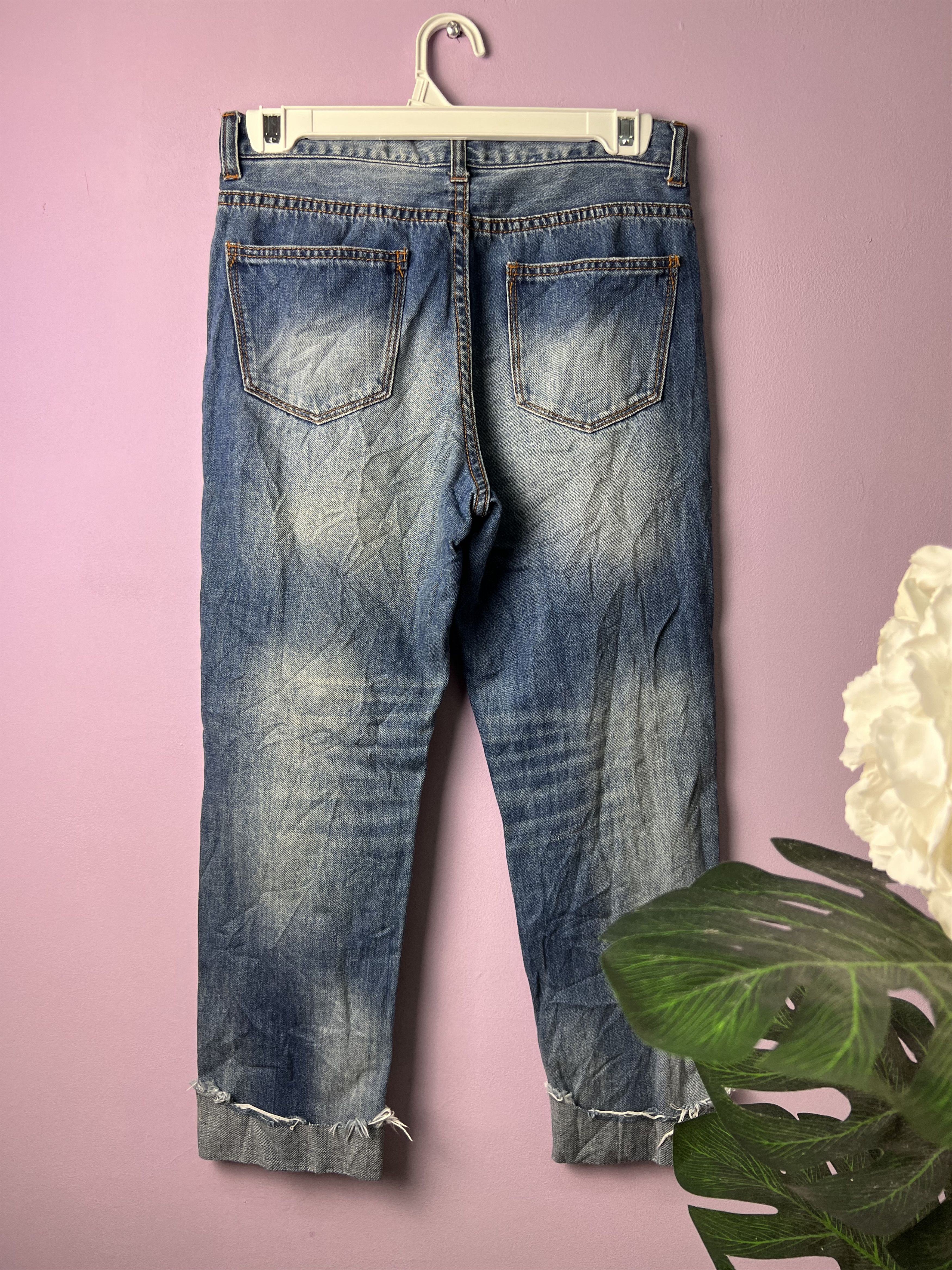 Japanese Brand 🔥Cropped Back Number Distressed Denim Size US 28 / EU 44 - 3 Thumbnail