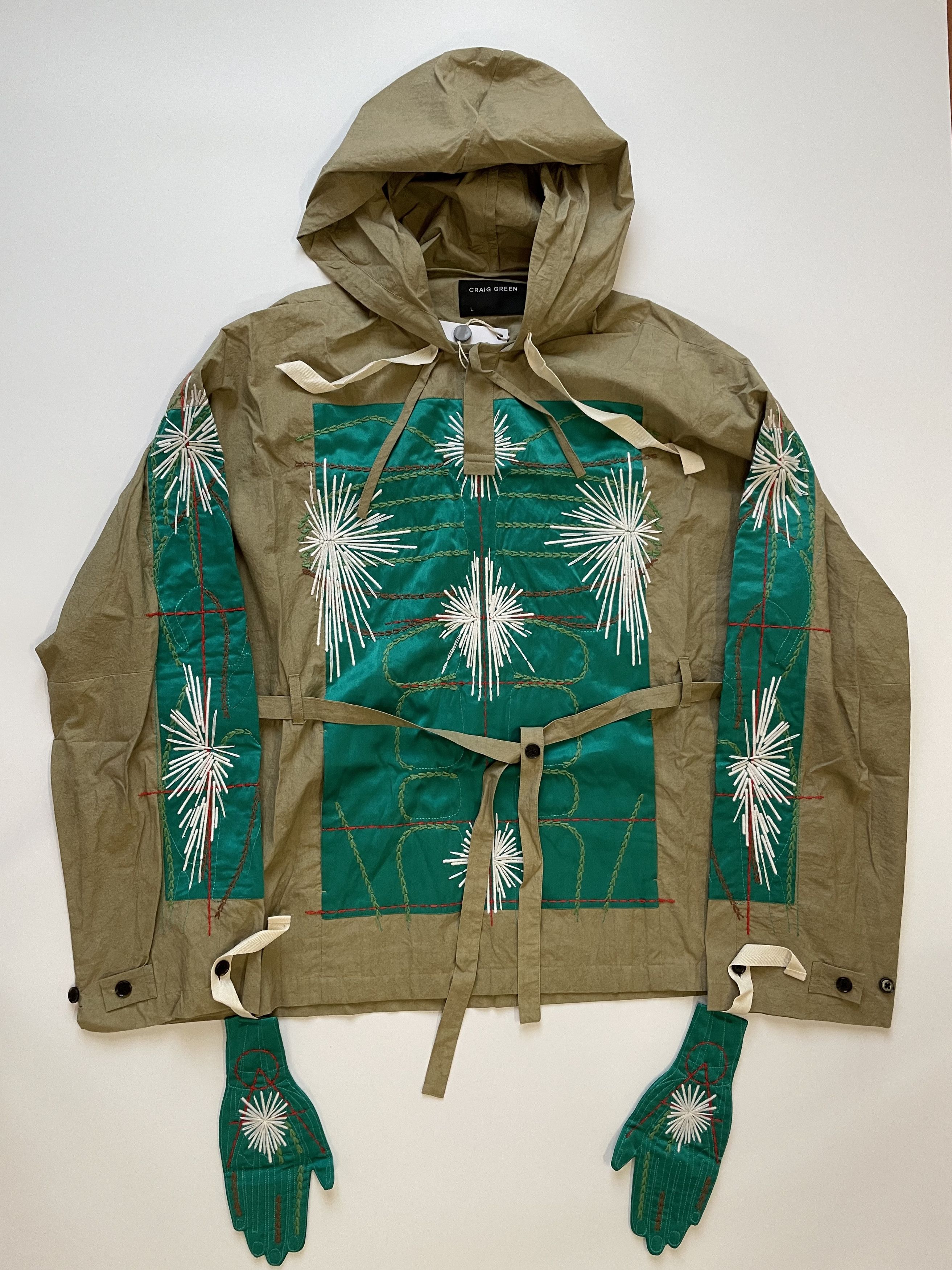 Craig Green Craig Green Embroided Cotton Hooded Jacket (0273) Size US L / EU 52-54 / 3 - 1 Thumbnail