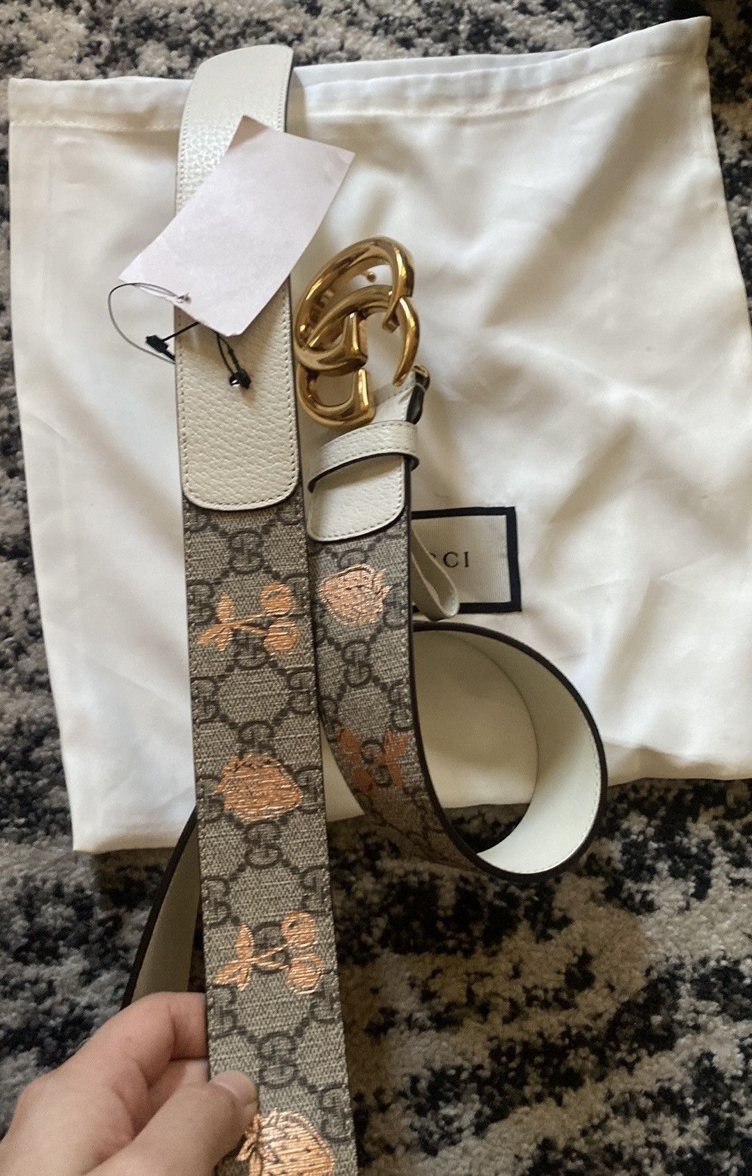 Gucci GG 40 Strawberry and Cherry Belt size 95