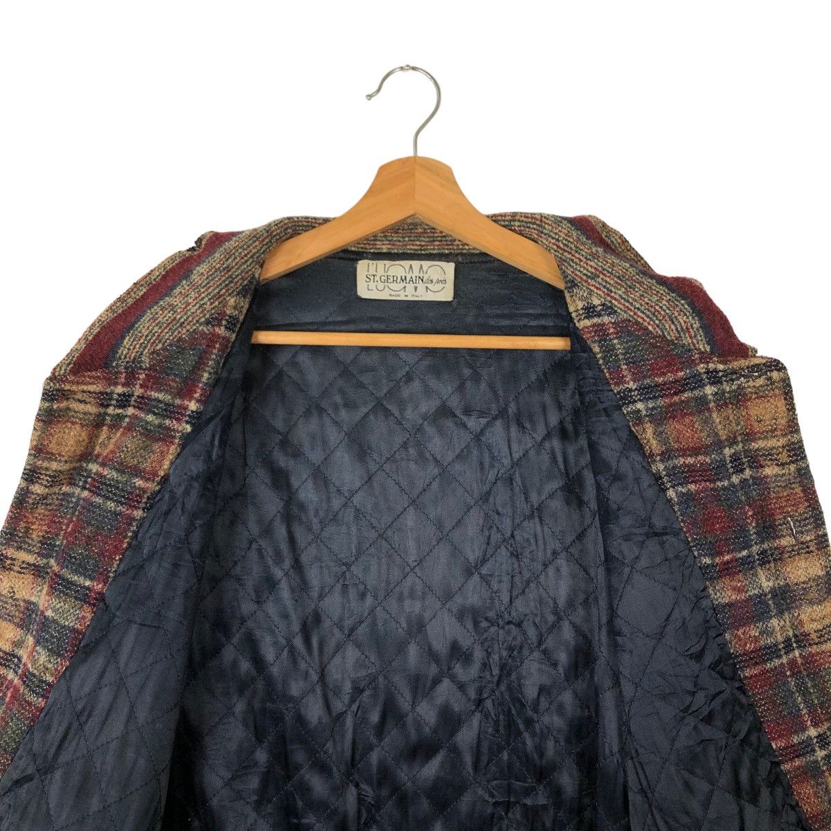 Flannel VINTAGE FLANNEL WOOL JACKET ST.GERMAIN DES PRES MADE ITALY Size US M / EU 48-50 / 2 - 10 Thumbnail