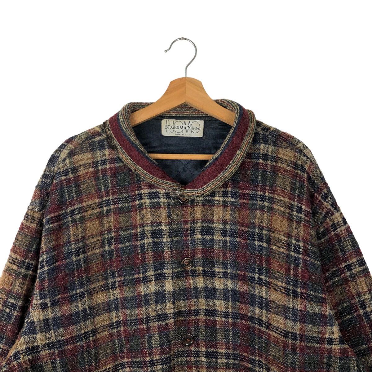 Flannel VINTAGE FLANNEL WOOL JACKET ST.GERMAIN DES PRES MADE ITALY Size US M / EU 48-50 / 2 - 2 Thumbnail