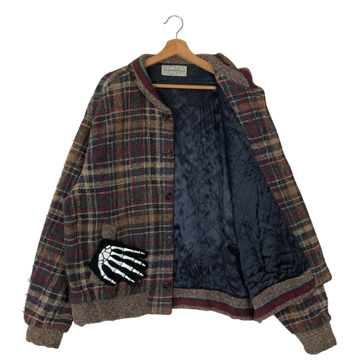 Flannel VINTAGE FLANNEL WOOL JACKET ST.GERMAIN DES PRES MADE ITALY Size US M / EU 48-50 / 2 - 8 Thumbnail