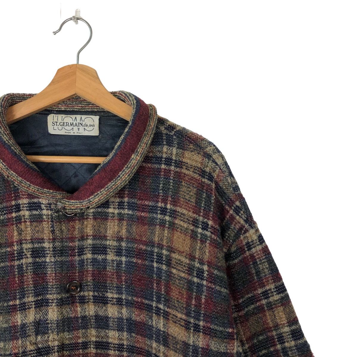 Flannel VINTAGE FLANNEL WOOL JACKET ST.GERMAIN DES PRES MADE ITALY Size US M / EU 48-50 / 2 - 5 Thumbnail