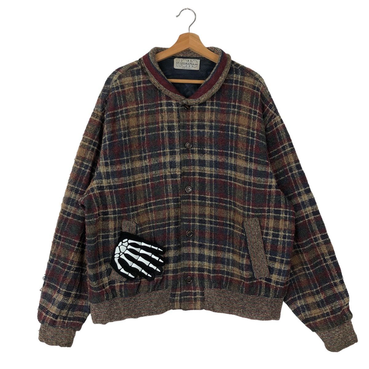 Flannel VINTAGE FLANNEL WOOL JACKET ST.GERMAIN DES PRES MADE ITALY Size US M / EU 48-50 / 2 - 1 Thumbnail