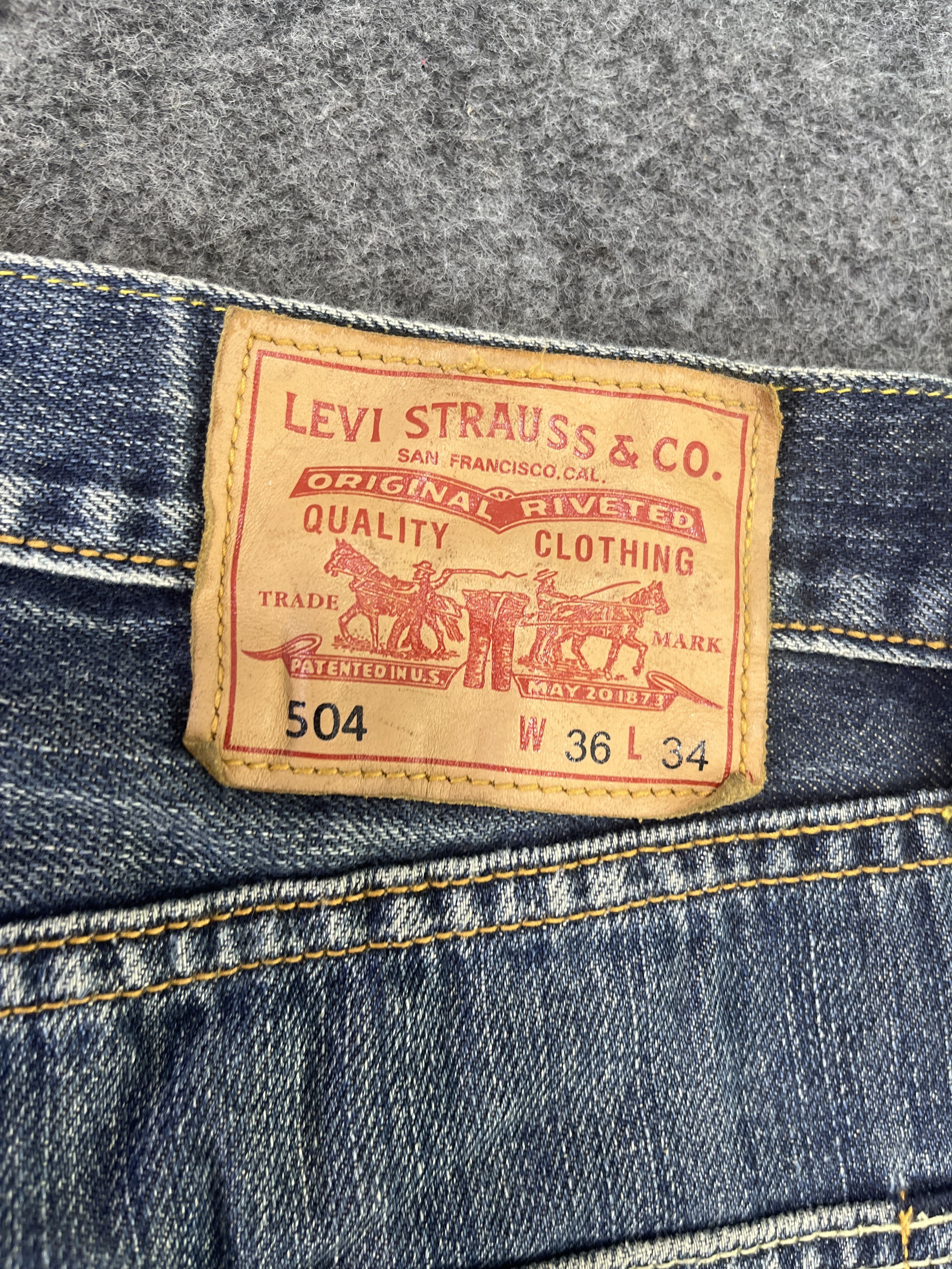 Levi's × Vintage Vintage Levis 504 Blue Wash Jeans - J920 Size US 38 / EU 54 - 15 Thumbnail