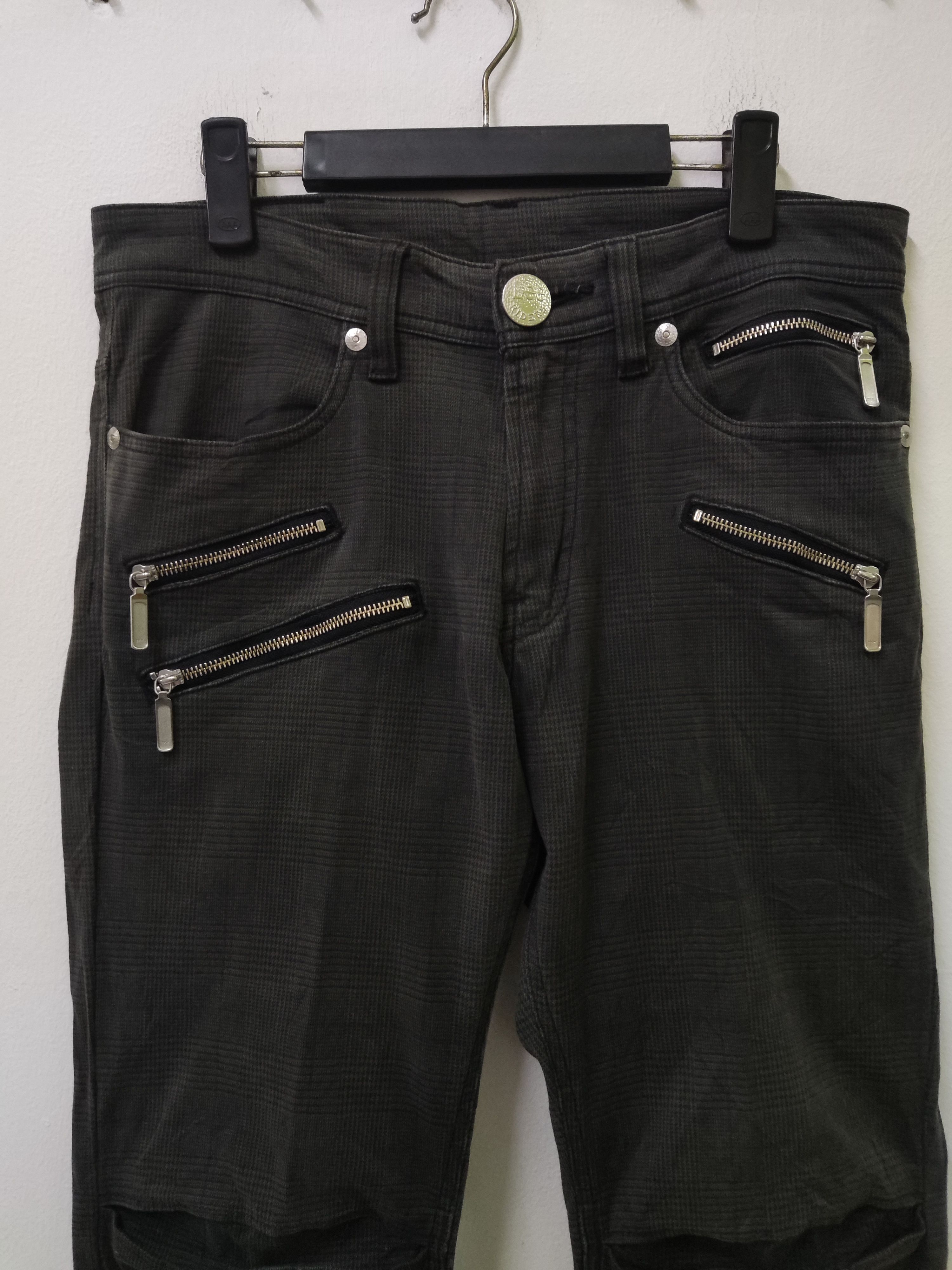 Jean Lee Riders Check Multi Zipper Pants Size US 32 / EU 48 - 2 Thumbnail