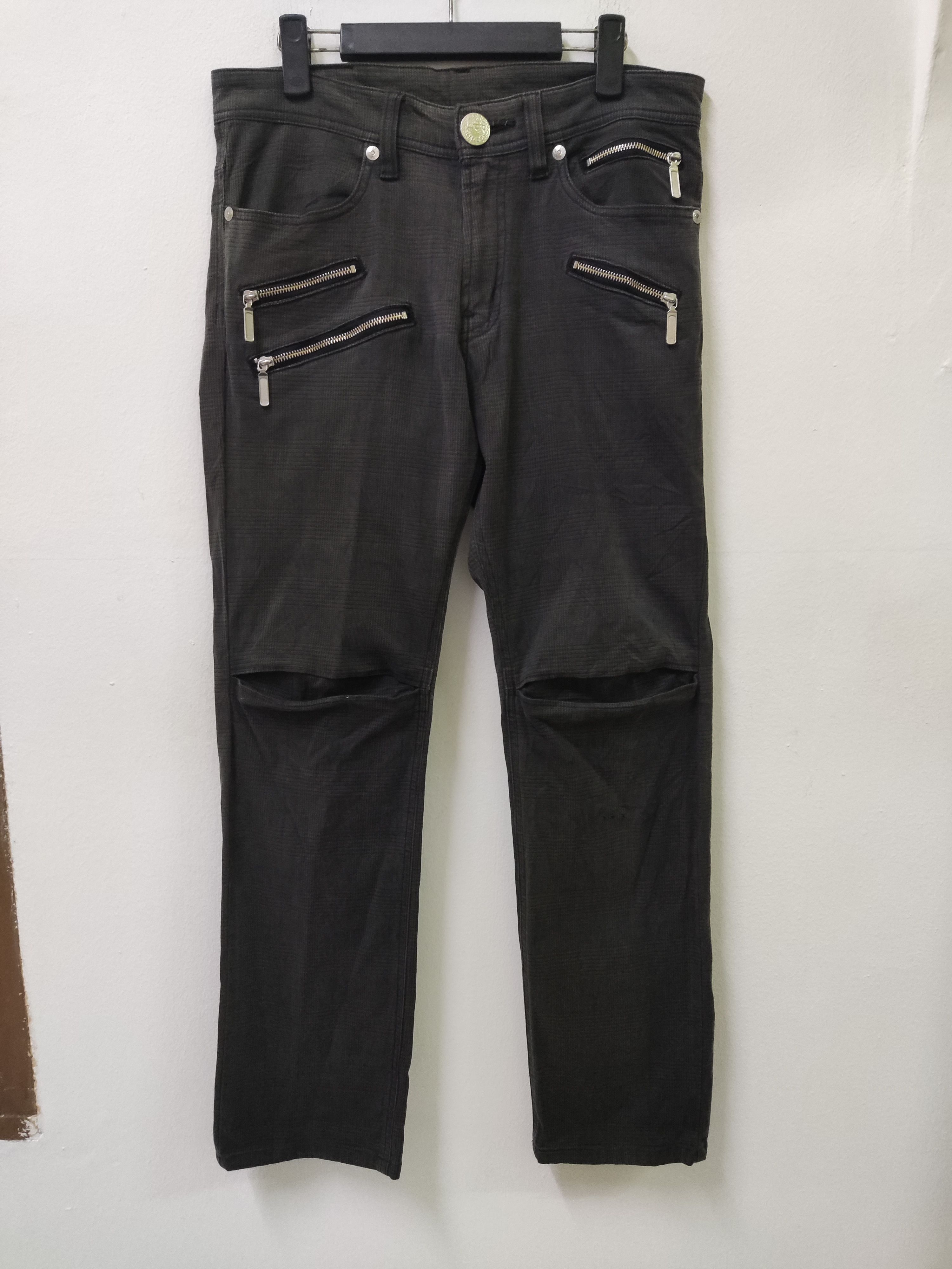 Jean Lee Riders Check Multi Zipper Pants Size US 32 / EU 48 - 1 Thumbnail