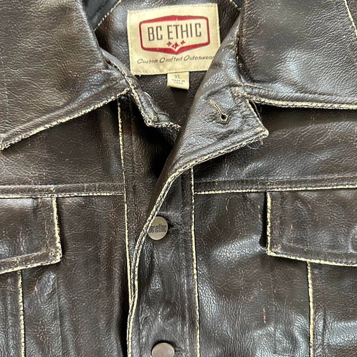 Sportswear Vegan Leather Jacket XL Brown Polyvinyl Grailed