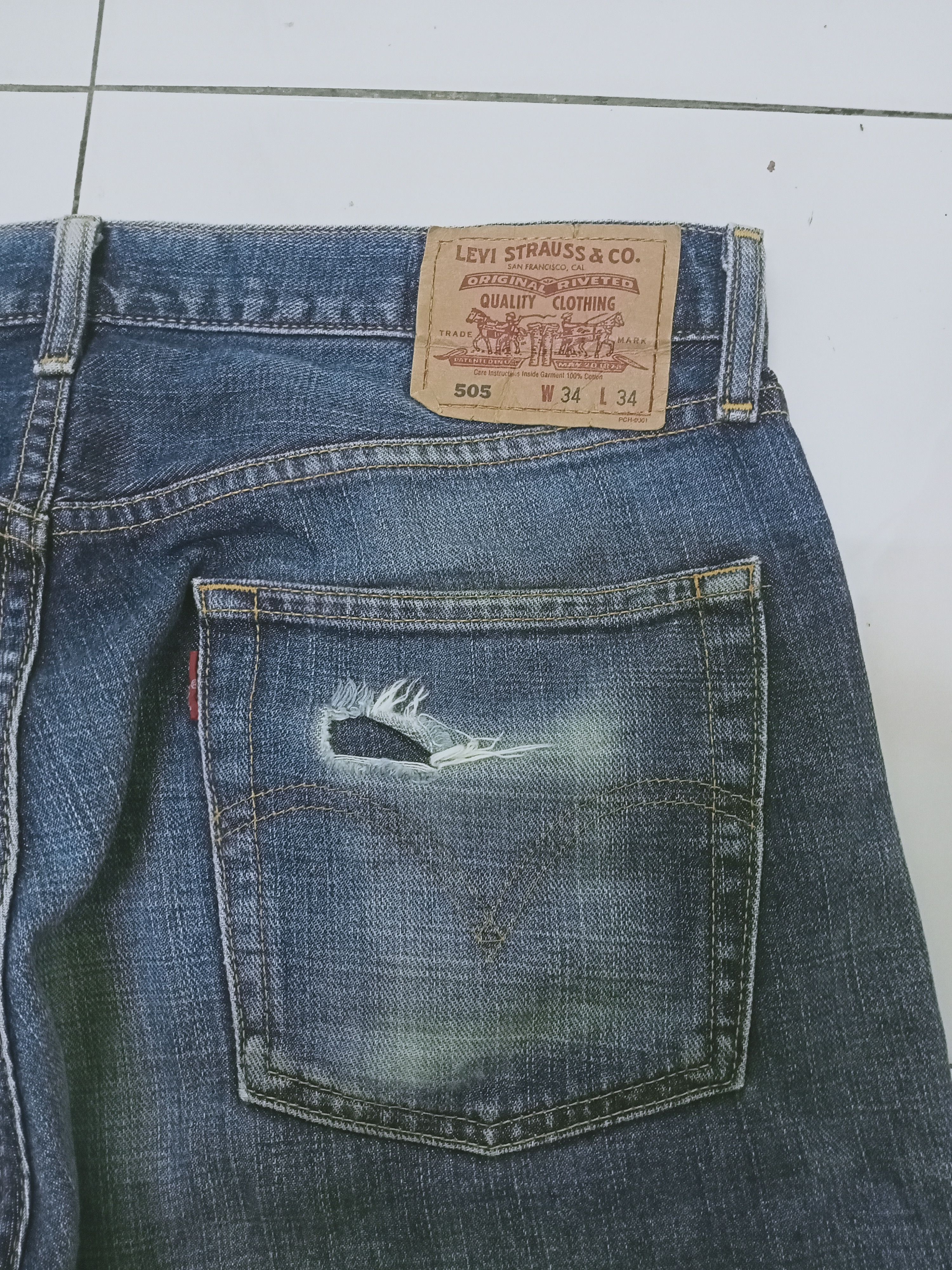 Levi's Vintage Levis 505 Blue Jeans 34x31 Size US 34 / EU 50 - 10 Thumbnail