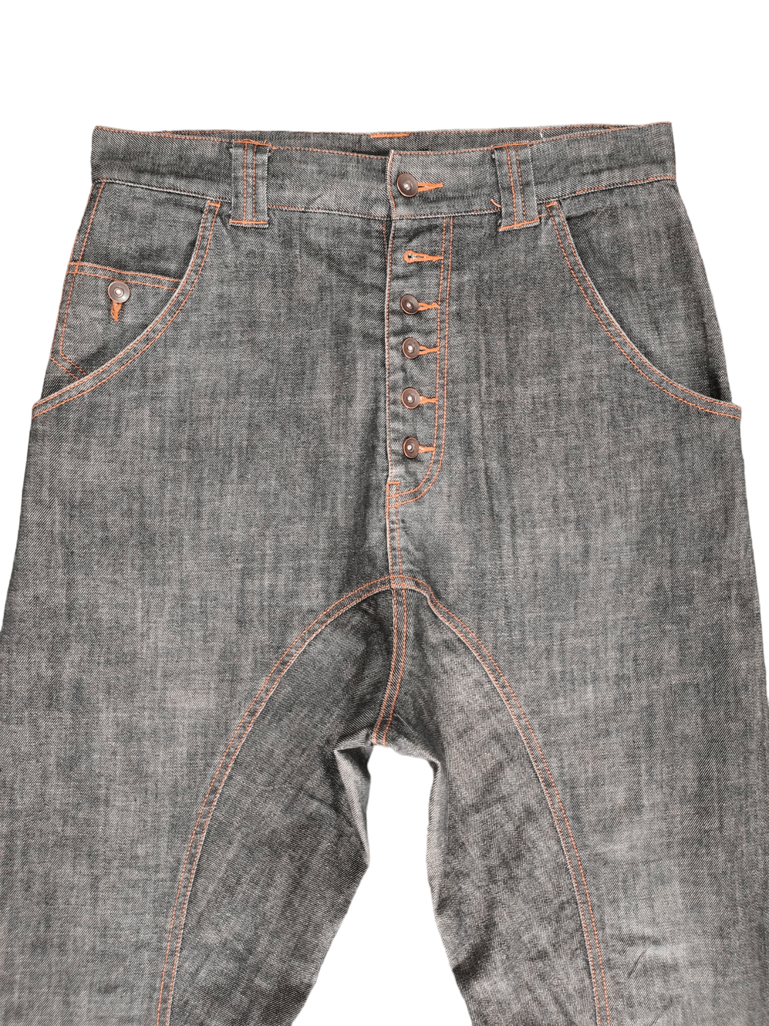 Rageblue Japan Cut Sew Drop Crotch Denim Jeans Kapital