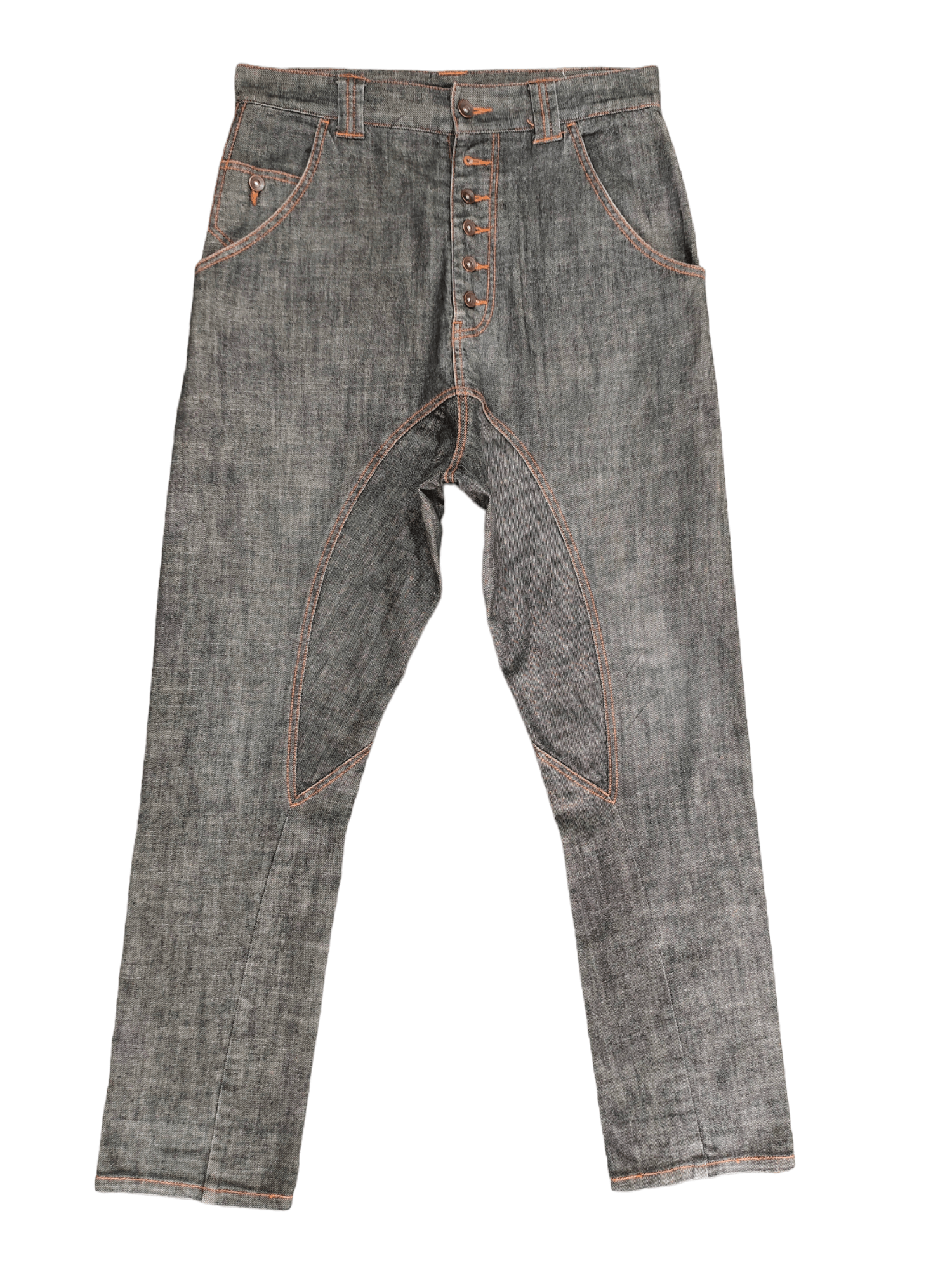 Rageblue Japan Cut Sew Drop Crotch Denim Jeans Kapital