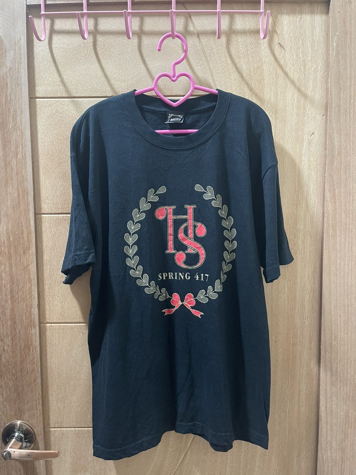 image of Band Tees x Vintage Hekiru Shiina Hs Spring 417 Spell Out Big Logo in Black, Men's (Size Large)