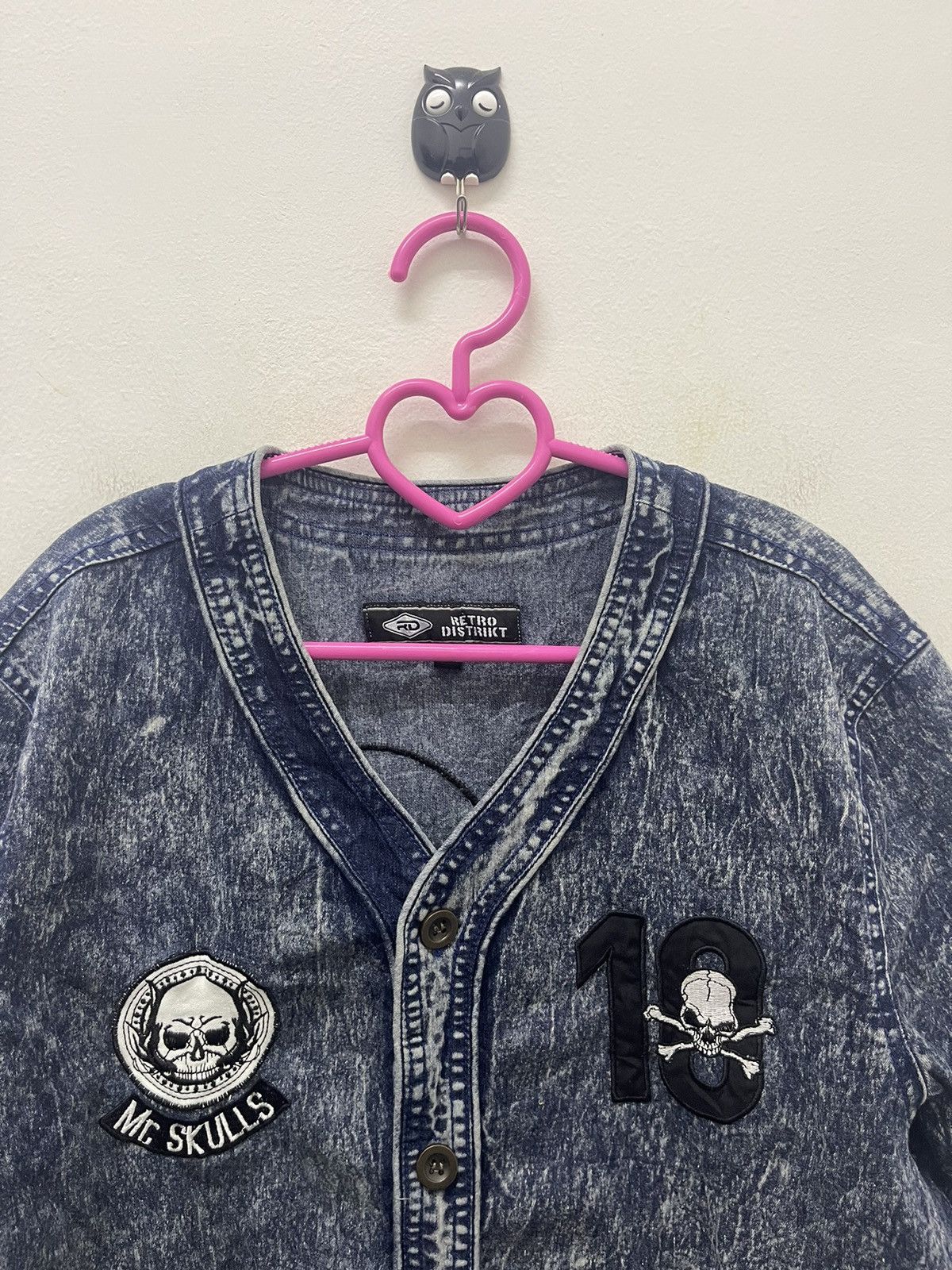 Japanese Brand Rare Vintage RETRO DISTRIKT Japan Mr Skulls 10 Acid Wash Size US L / EU 52-54 / 3 - 5 Thumbnail