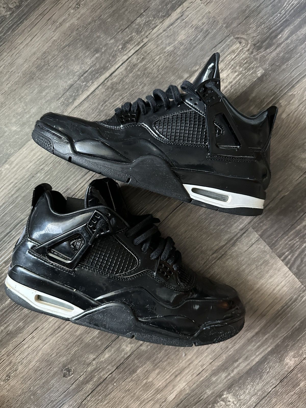 Jordan Brand Air Jordan 4 Retro 11Lab4 Black Patent Leather 2015 | Grailed