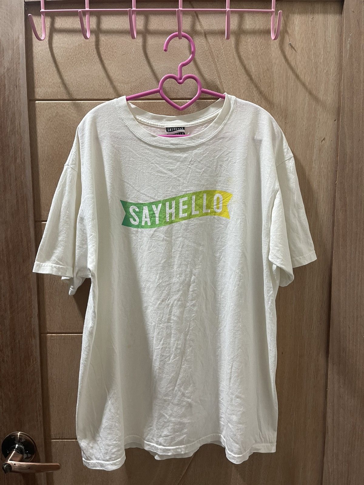 SAYHELLO Rare Vintage SAY HELLO Tokyo x BEAMS T Spell Out Big Logo Size US L / EU 52-54 / 3 - 1 Thumbnail