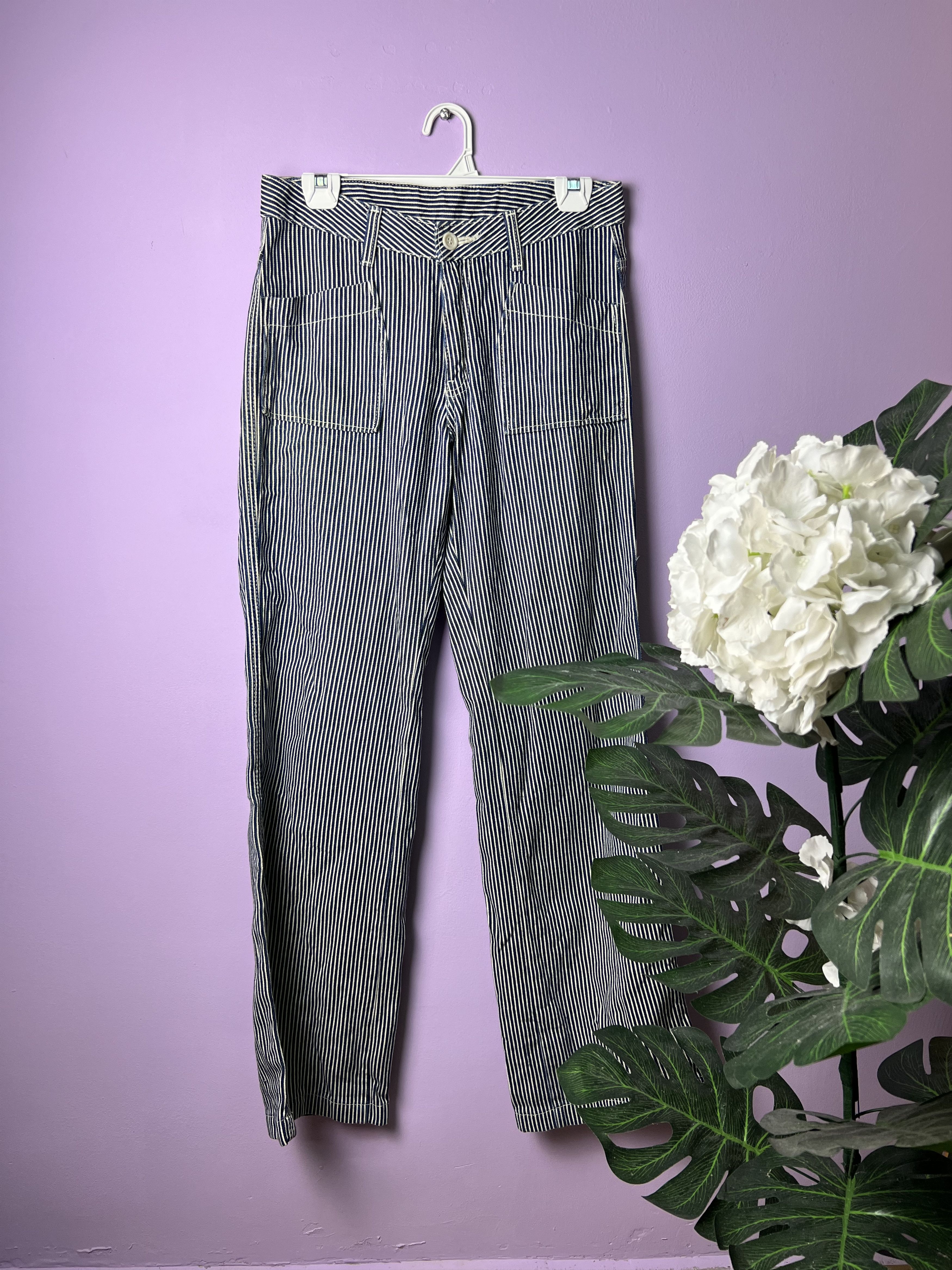 Japanese Brand 🔥Vintage Japanese Brand Hickory Stripe Bush Pants Size US 30 / EU 46 - 1 Thumbnail