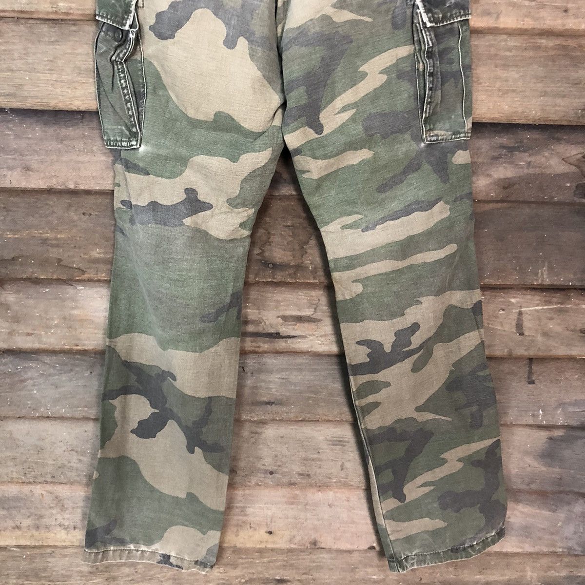 Japanese Brand Flash Report Green Army Multipocket Cargo Pants #3873DL Size US 31 - 11 Thumbnail