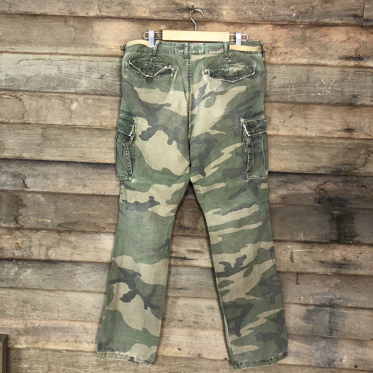 Japanese Brand Flash Report Green Army Multipocket Cargo Pants #3873DL Size US 31 - 9 Thumbnail