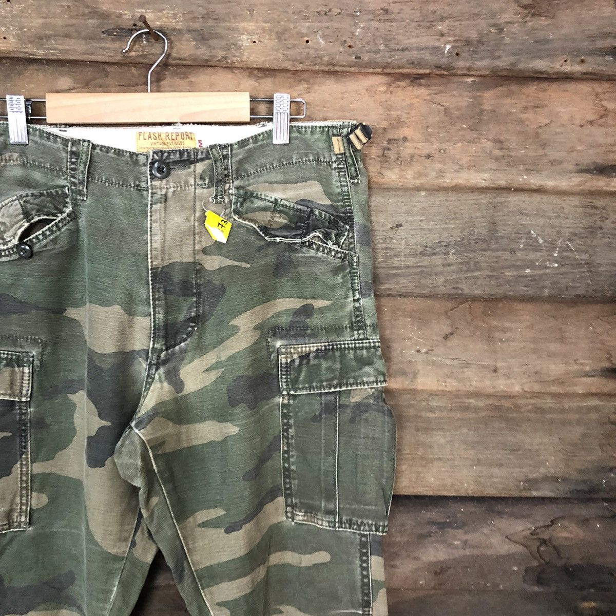 Japanese Brand Flash Report Green Army Multipocket Cargo Pants #3873DL Size US 31 - 5 Thumbnail