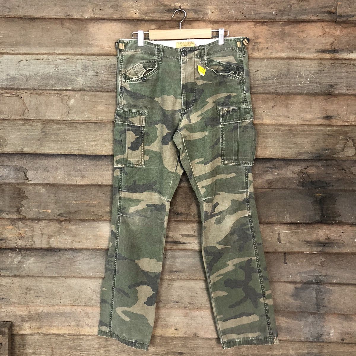 Japanese Brand Flash Report Green Army Multipocket Cargo Pants #3873DL Size US 31 - 1 Thumbnail