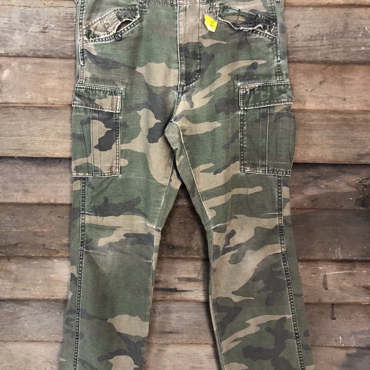 Japanese Brand Flash Report Green Army Multipocket Cargo Pants #3873DL Size US 31 - 4 Thumbnail
