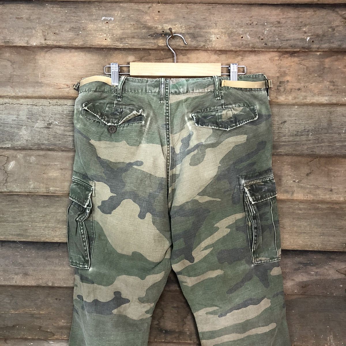 Japanese Brand Flash Report Green Army Multipocket Cargo Pants #3873DL Size US 31 - 10 Thumbnail