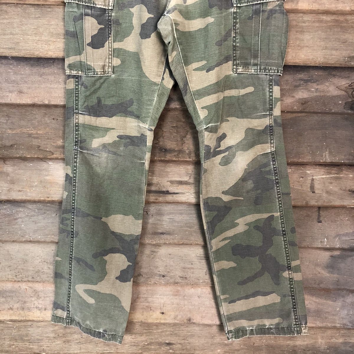 Japanese Brand Flash Report Green Army Multipocket Cargo Pants #3873DL Size US 31 - 3 Thumbnail