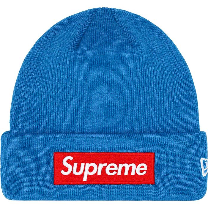 Supreme Supreme 22FW New Era Box Logo Beanie Blue in Hand | Grailed