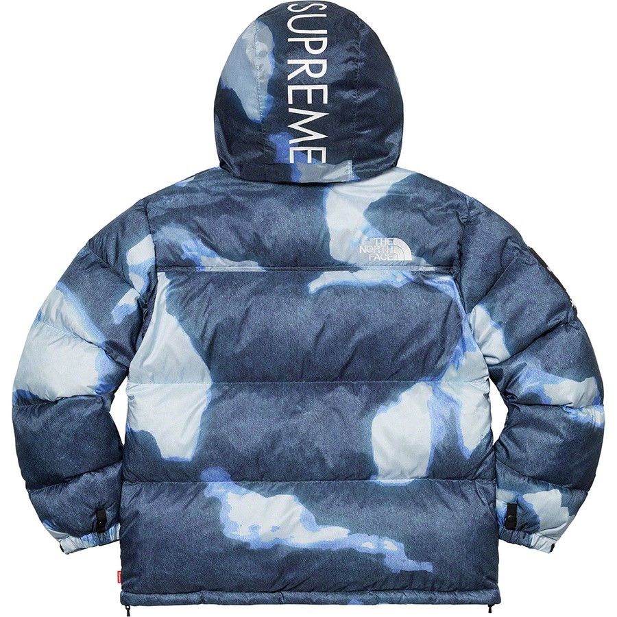 Supreme Supreme The North Face Bleached Denim Print Nuptse Jacket