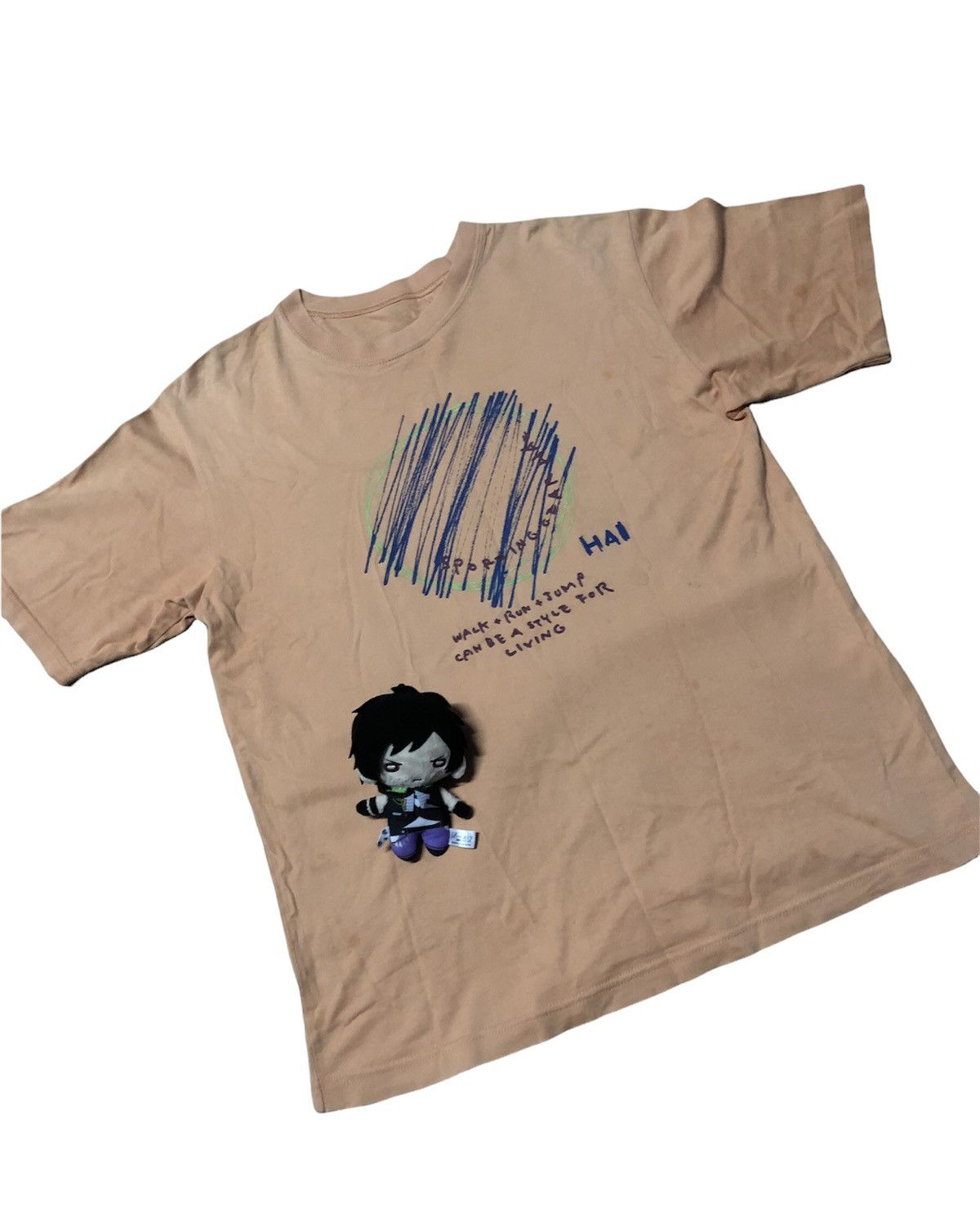 Hai Sporting Gear × Issey Miyake × Japanese Brand HAI Sporting Gear Spell Out Walk Run Jump Tees Size US M / EU 48-50 / 2 - 1 Thumbnail