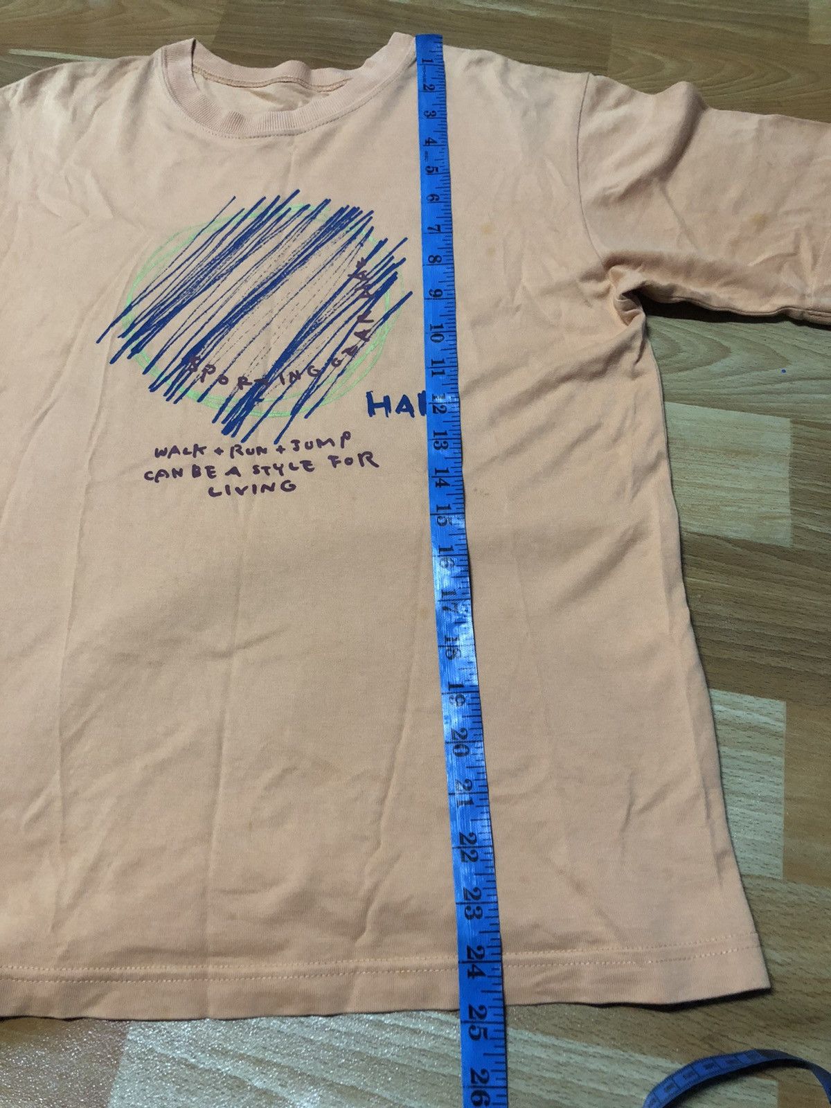 Hai Sporting Gear × Issey Miyake × Japanese Brand HAI Sporting Gear Spell Out Walk Run Jump Tees Size US M / EU 48-50 / 2 - 4 Thumbnail