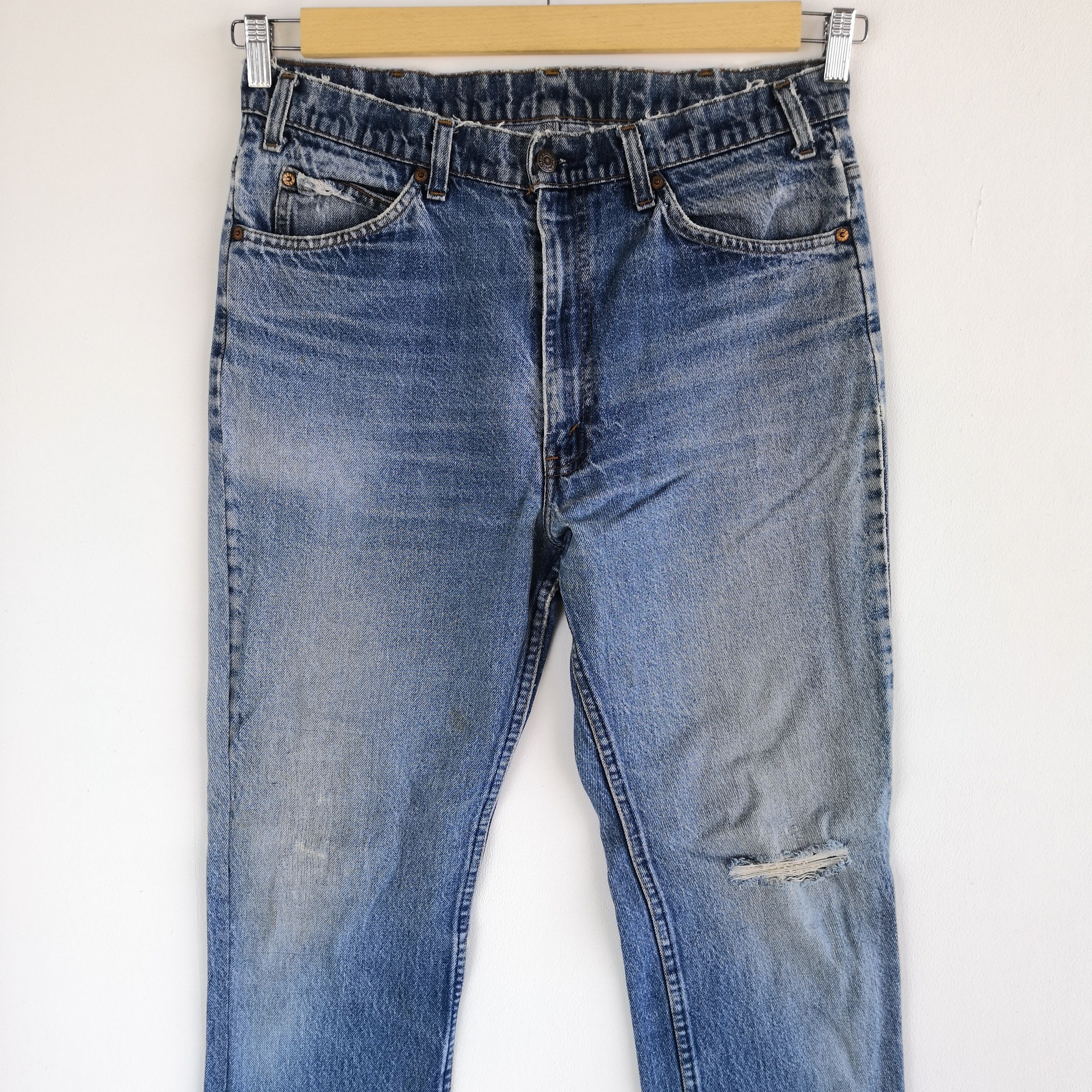 Levi's Levis 517 Denim Distressed Levi's Orange Tab Flare Jeans Size US 34 / EU 50 - 5 Thumbnail