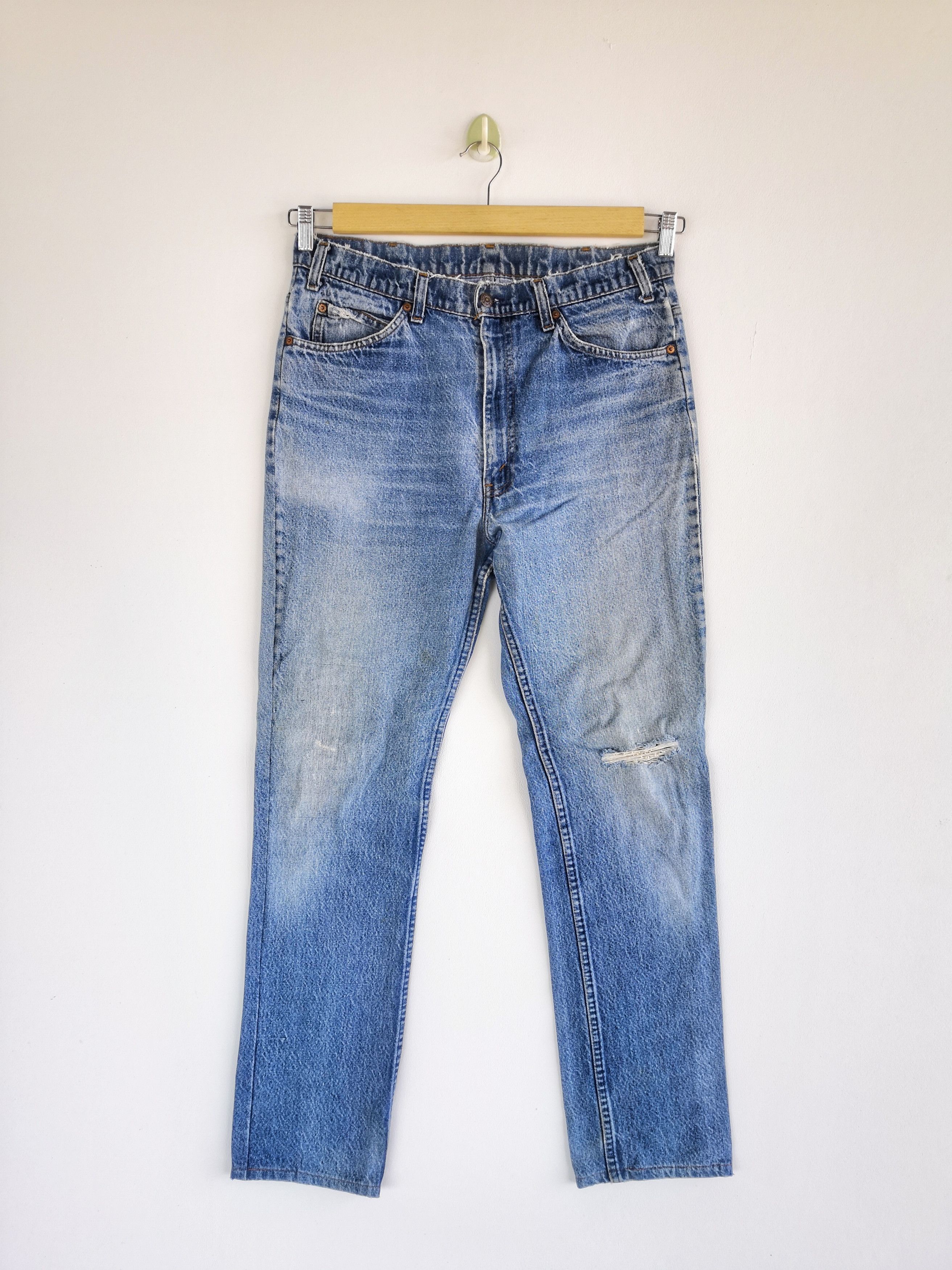 Levi's Levis 517 Denim Distressed Levi's Orange Tab Flare Jeans Size US 34 / EU 50 - 2 Thumbnail