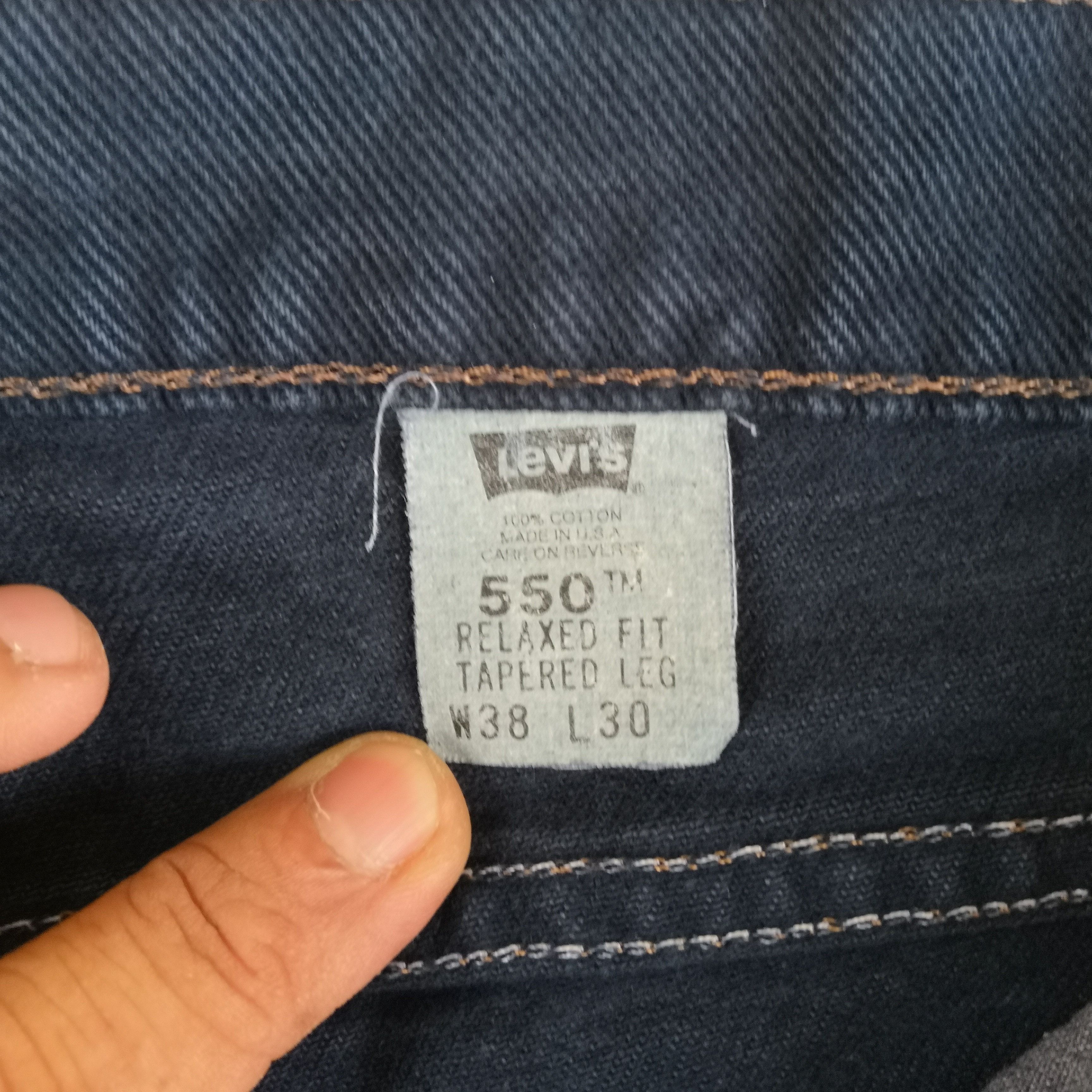 Levi's Vintage Levis Jeans Faded Black Denim Tapered Leg Pants Size US 36 / EU 52 - 9 Thumbnail