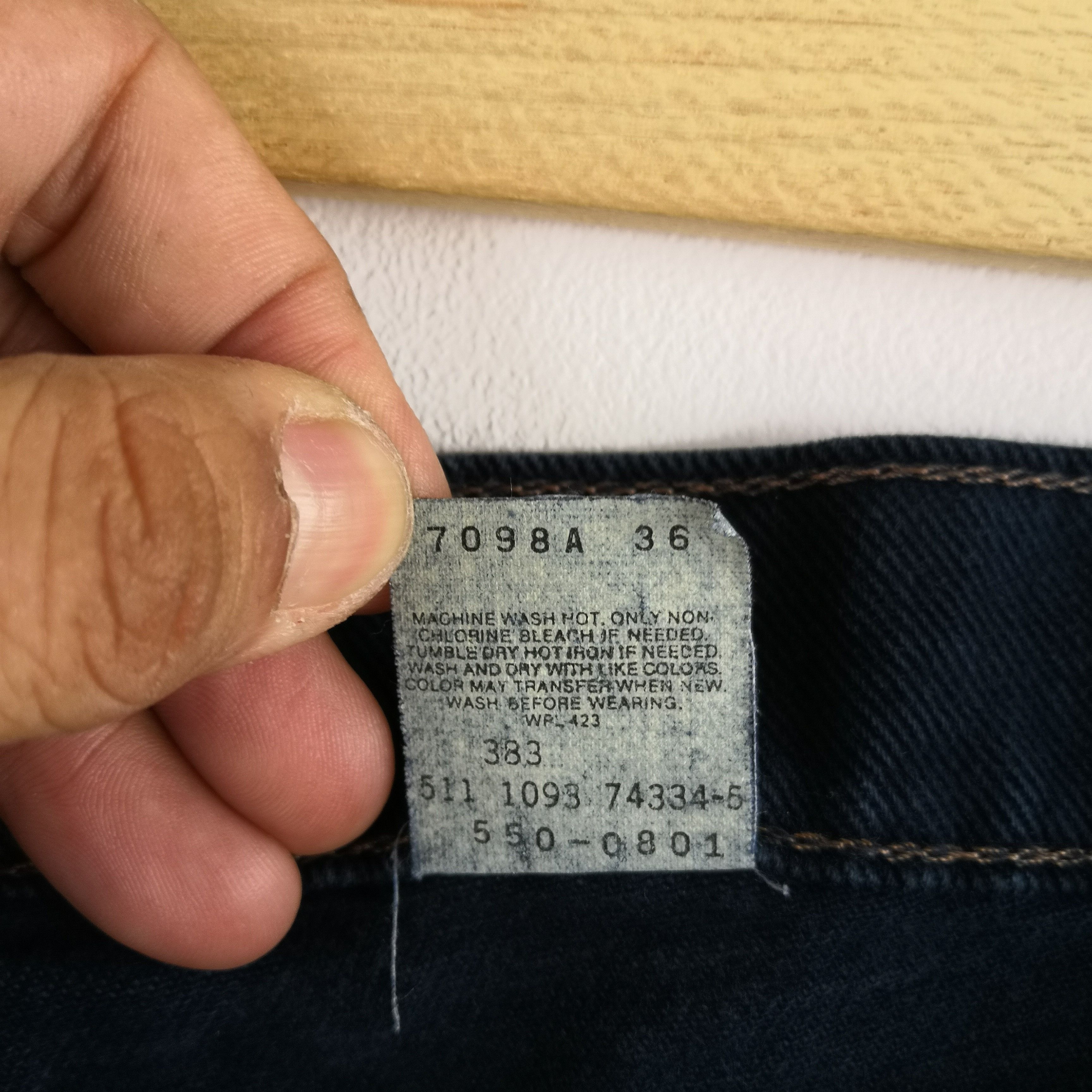 Levi's Vintage Levis Jeans Faded Black Denim Tapered Leg Pants Size US 36 / EU 52 - 10 Thumbnail