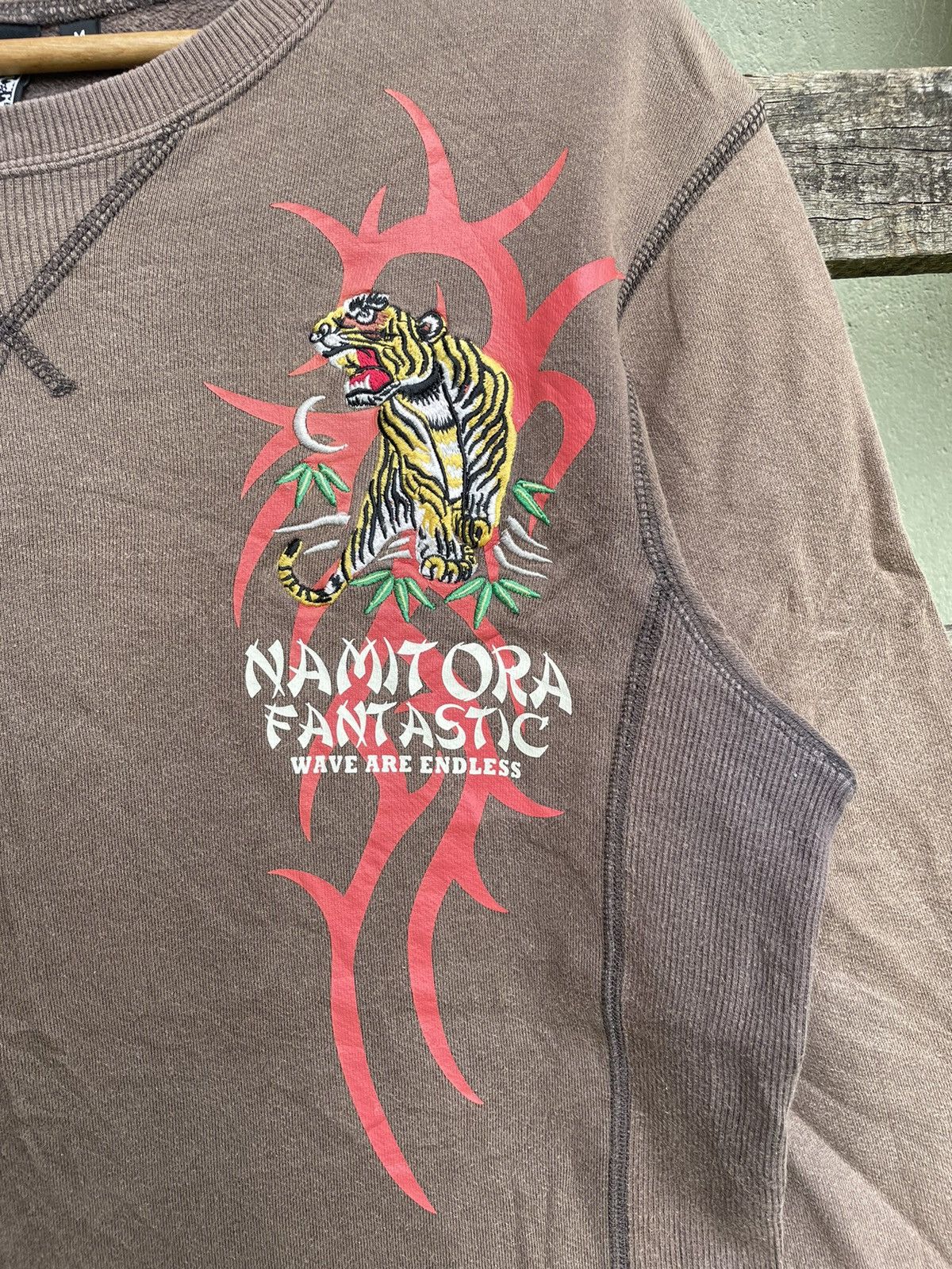 Japanese Brand × Vintage Vintage Sukajan Namitatsu Tiger Embroidery Big Logo Sweter Size US M / EU 48-50 / 2 - 3 Thumbnail